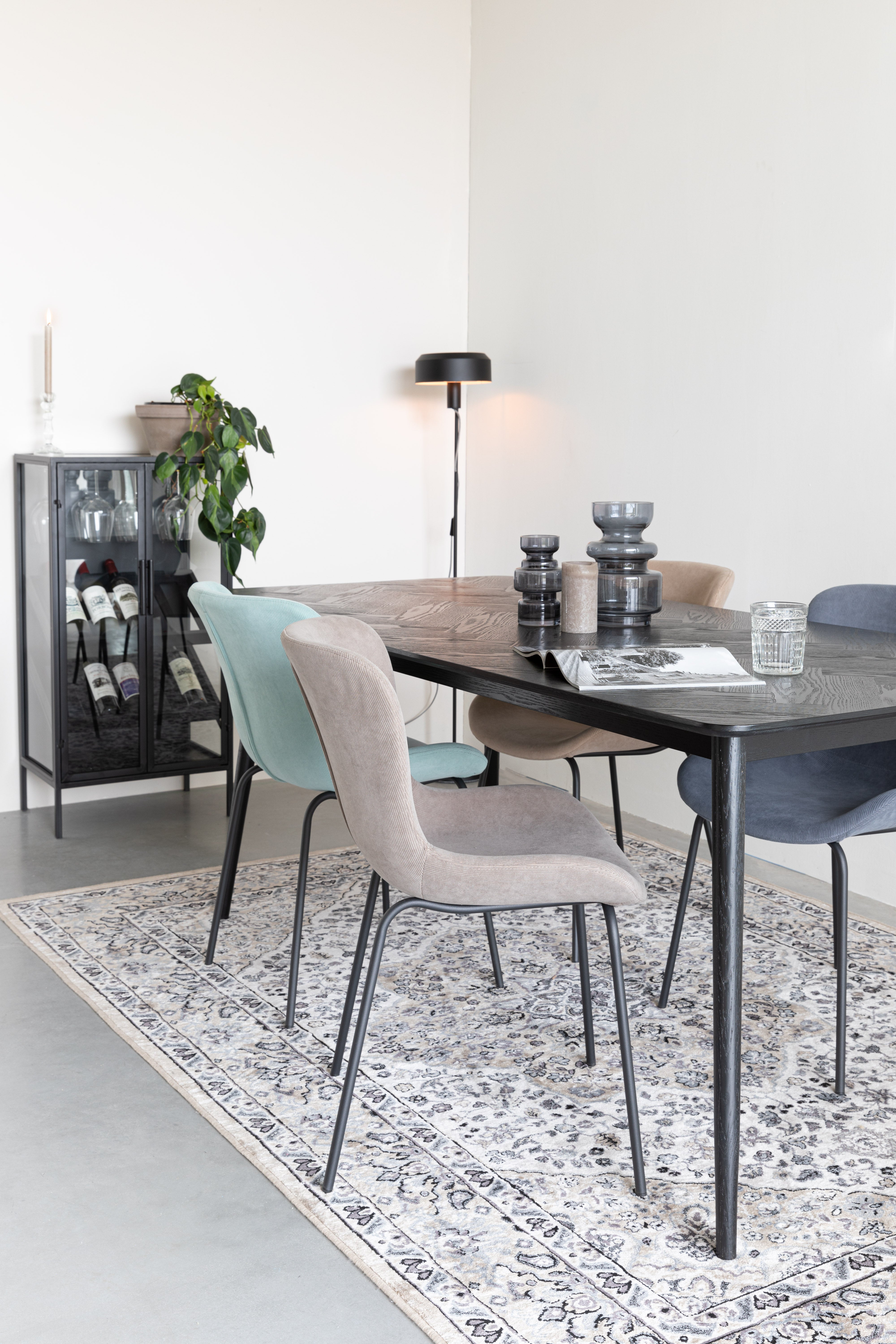 Tafel FABIO zwart eikenfineer