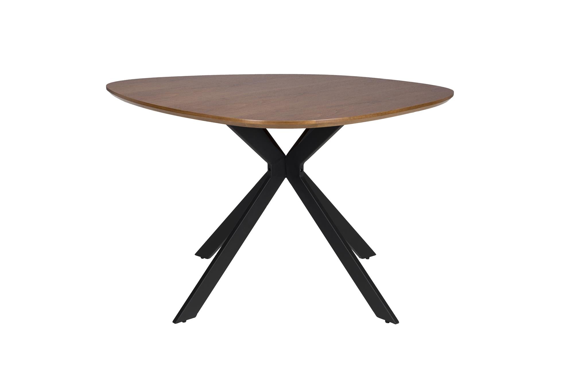 Tisch CHASE ORGANIC braun mit schwarzem Fuß