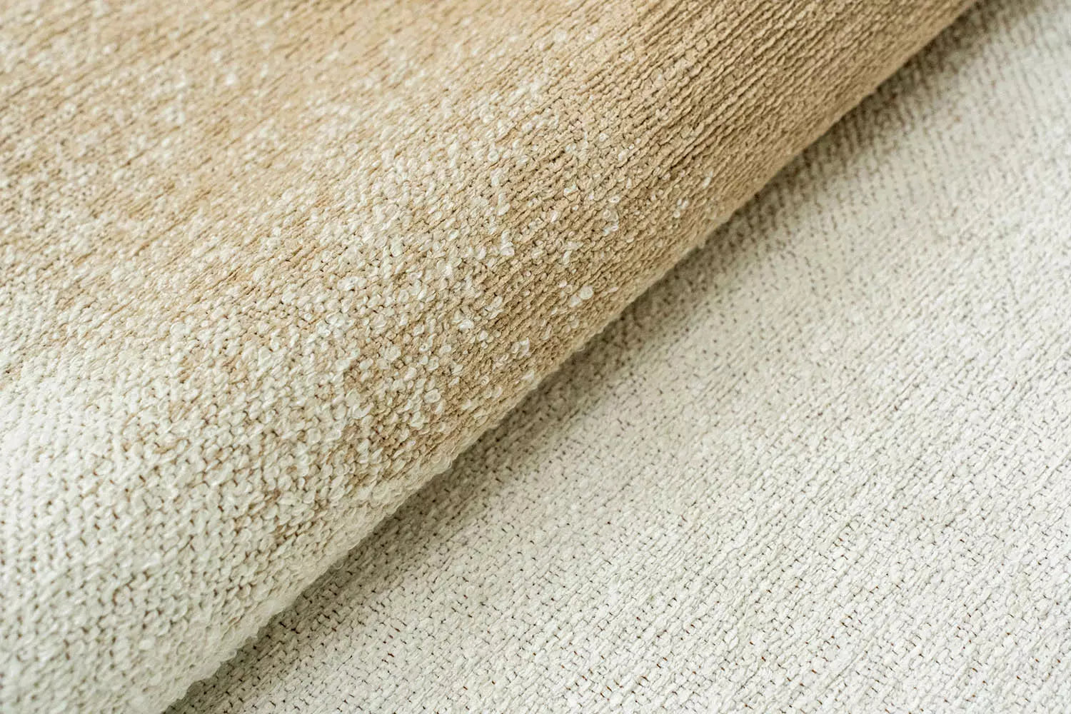Ronde tapijt DROP wit met beige