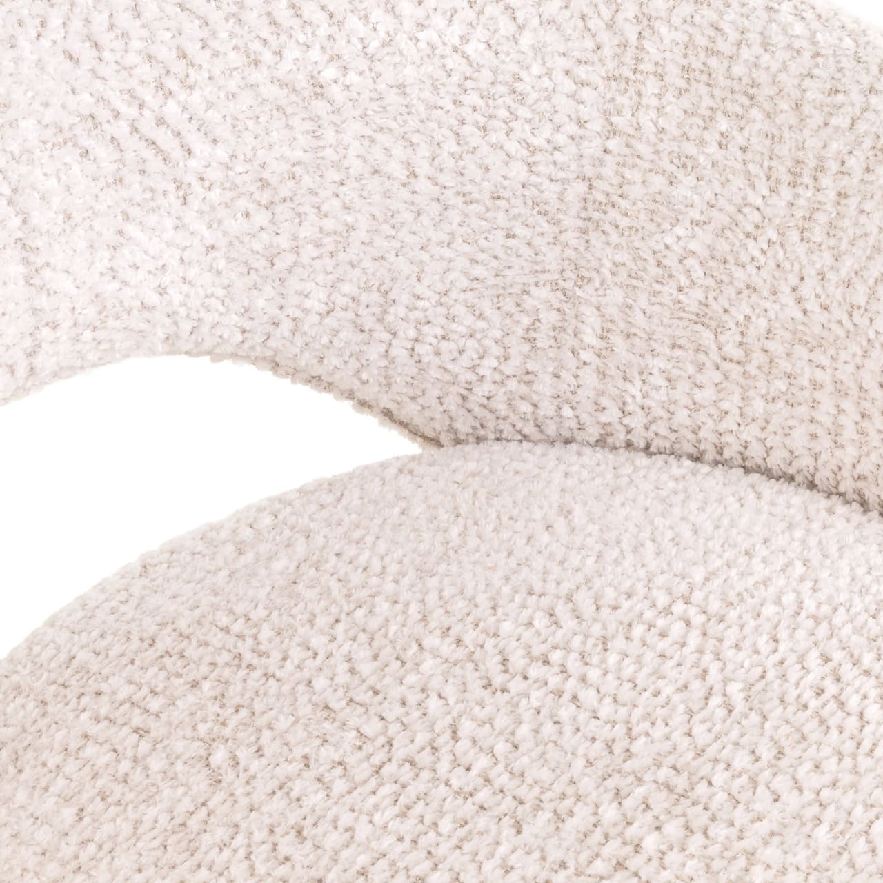 Stoel GINNA crème met zwarte basis