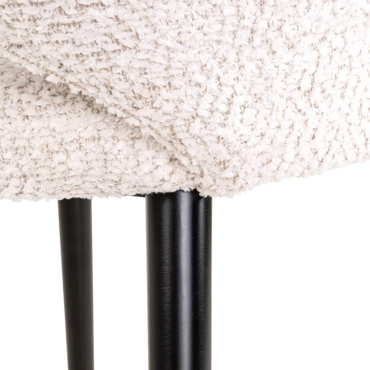 Stoel GINNA crème met zwarte basis