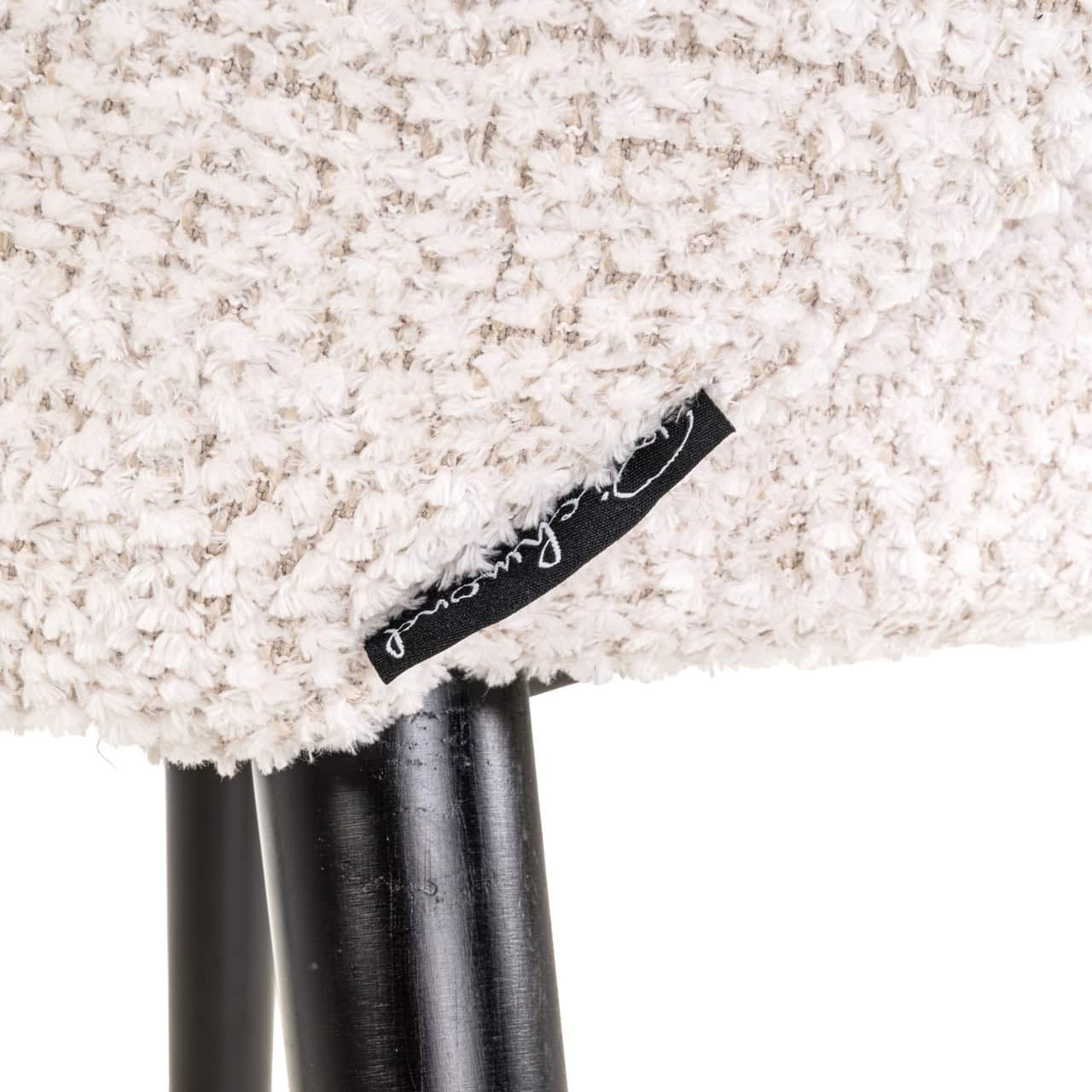 Stoel GINNA crème met zwarte basis