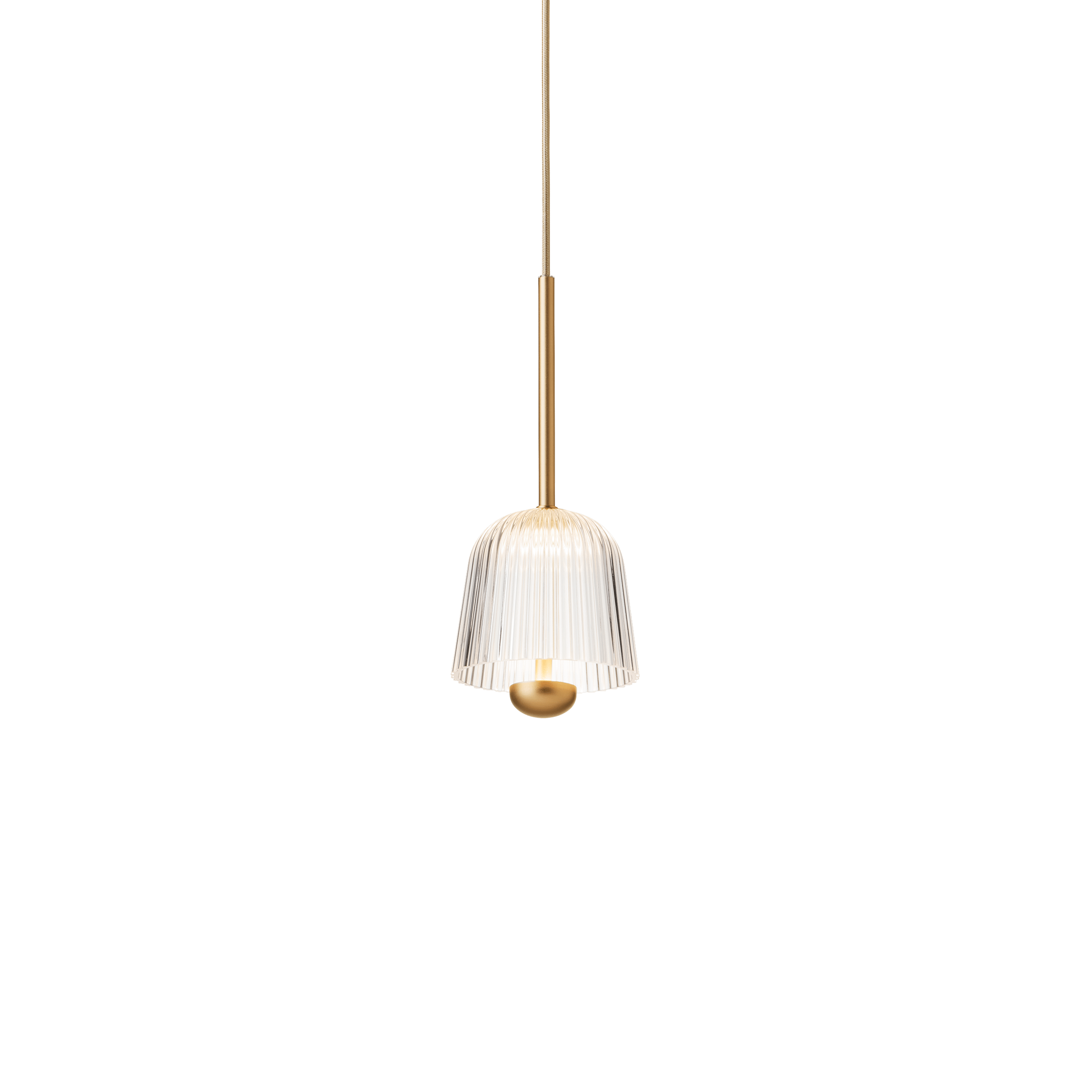 Pendelleuchte ASTEEA gold mit transparentem Glas