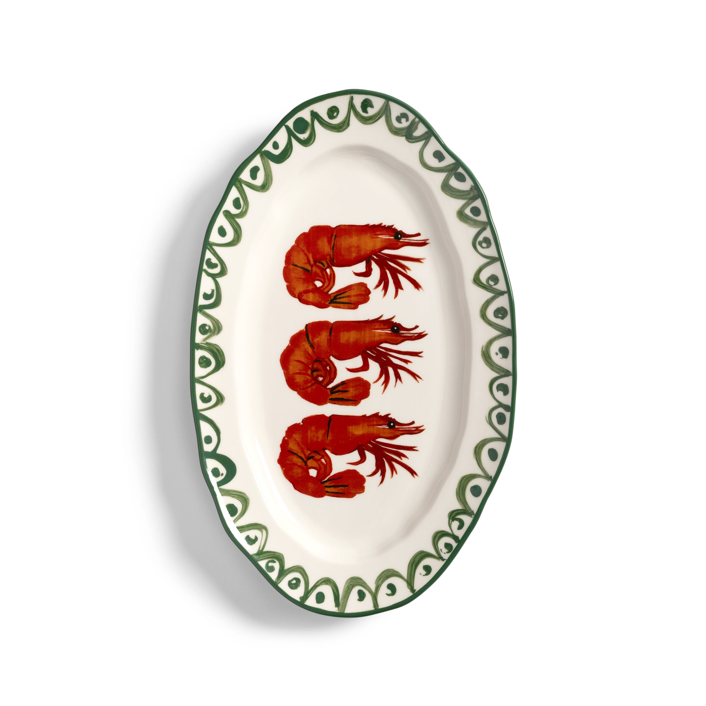 SIRENE SHRIMP porcelain platter