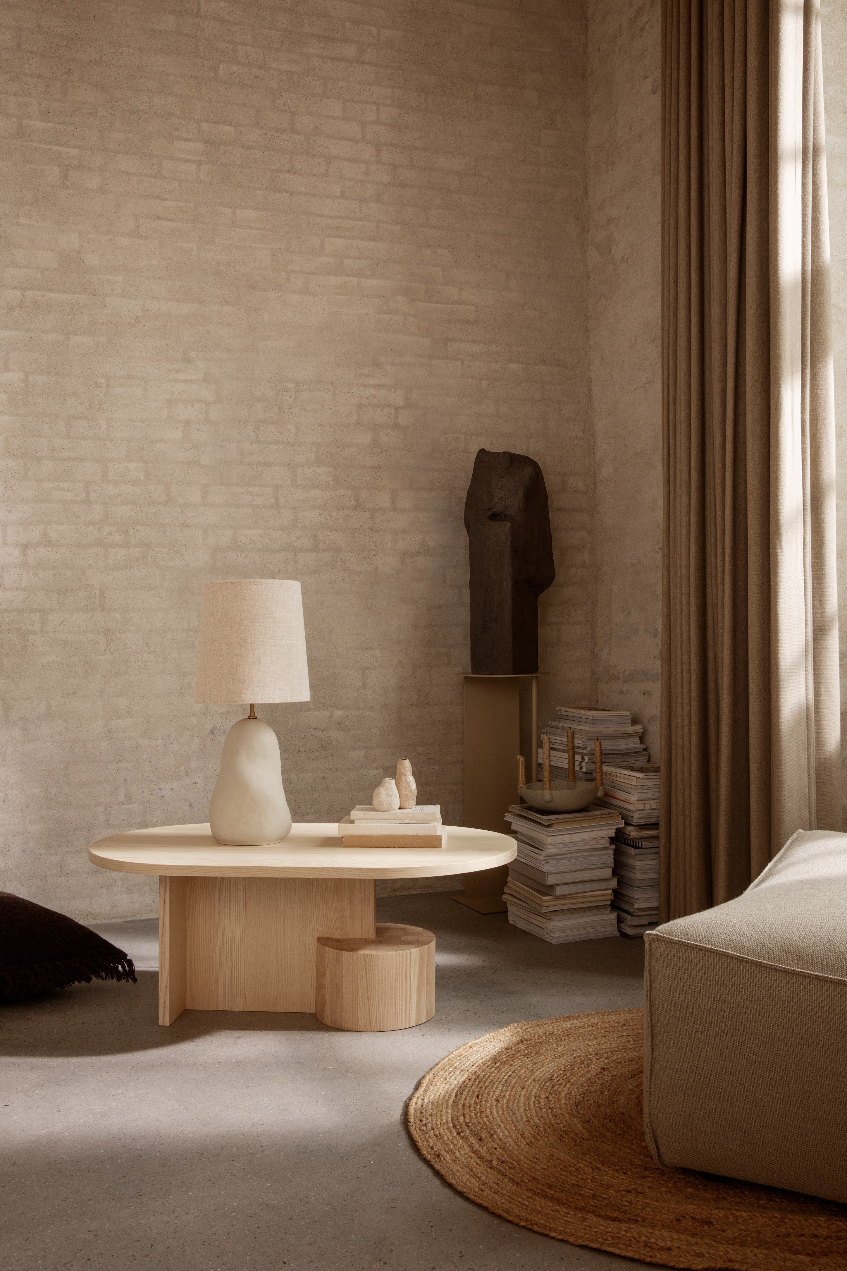 HEBE Tischleuchtenfuß cremeweiß