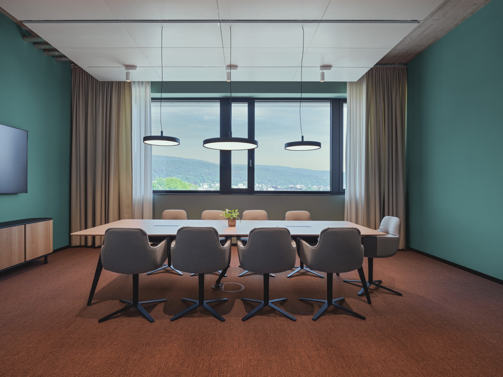 Hanglamp LP SLIM ROND ruwe aluminium