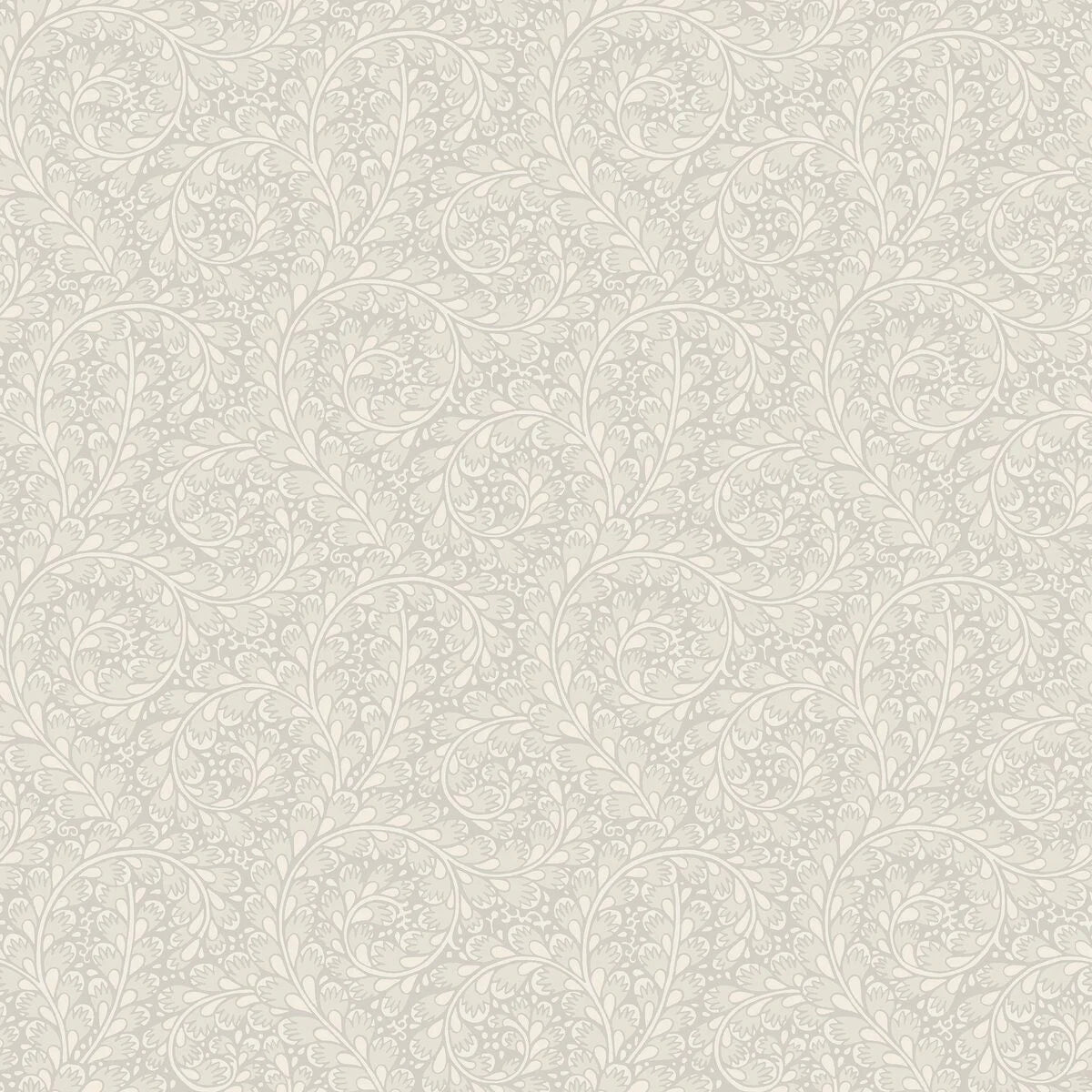 Wild Ferns Beige Leaf Pattern Wallpaper