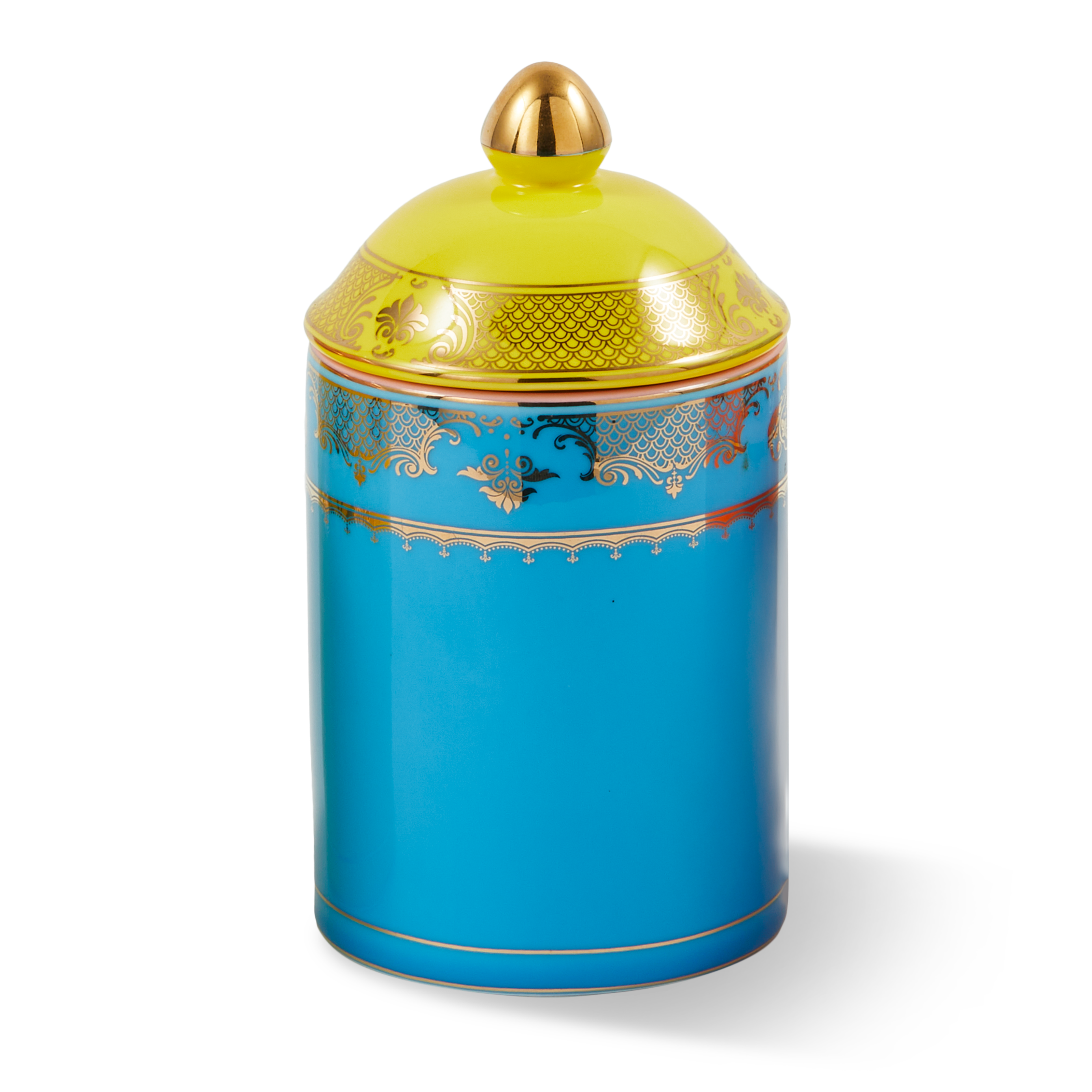 Porzellanbehälter GRANDPA blau mit Gelb