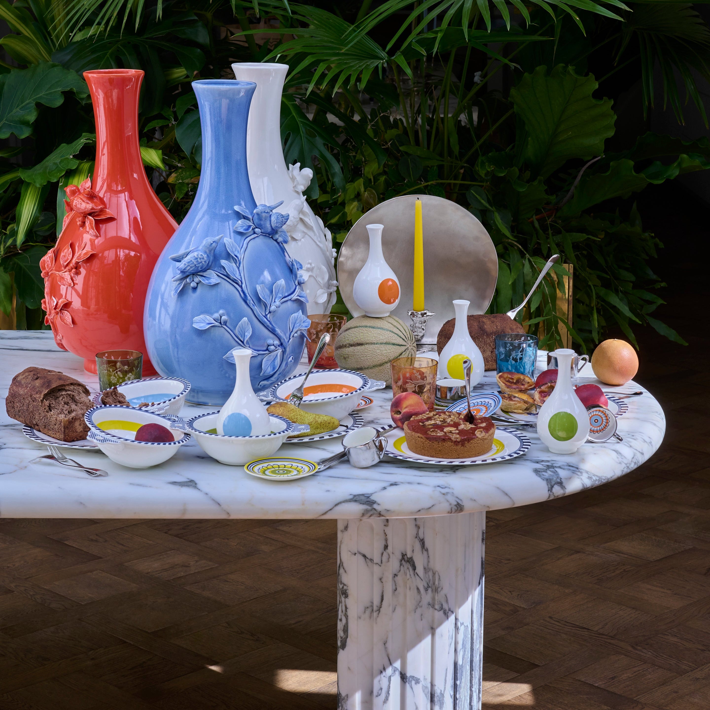 Miska BIRD wit met blauw