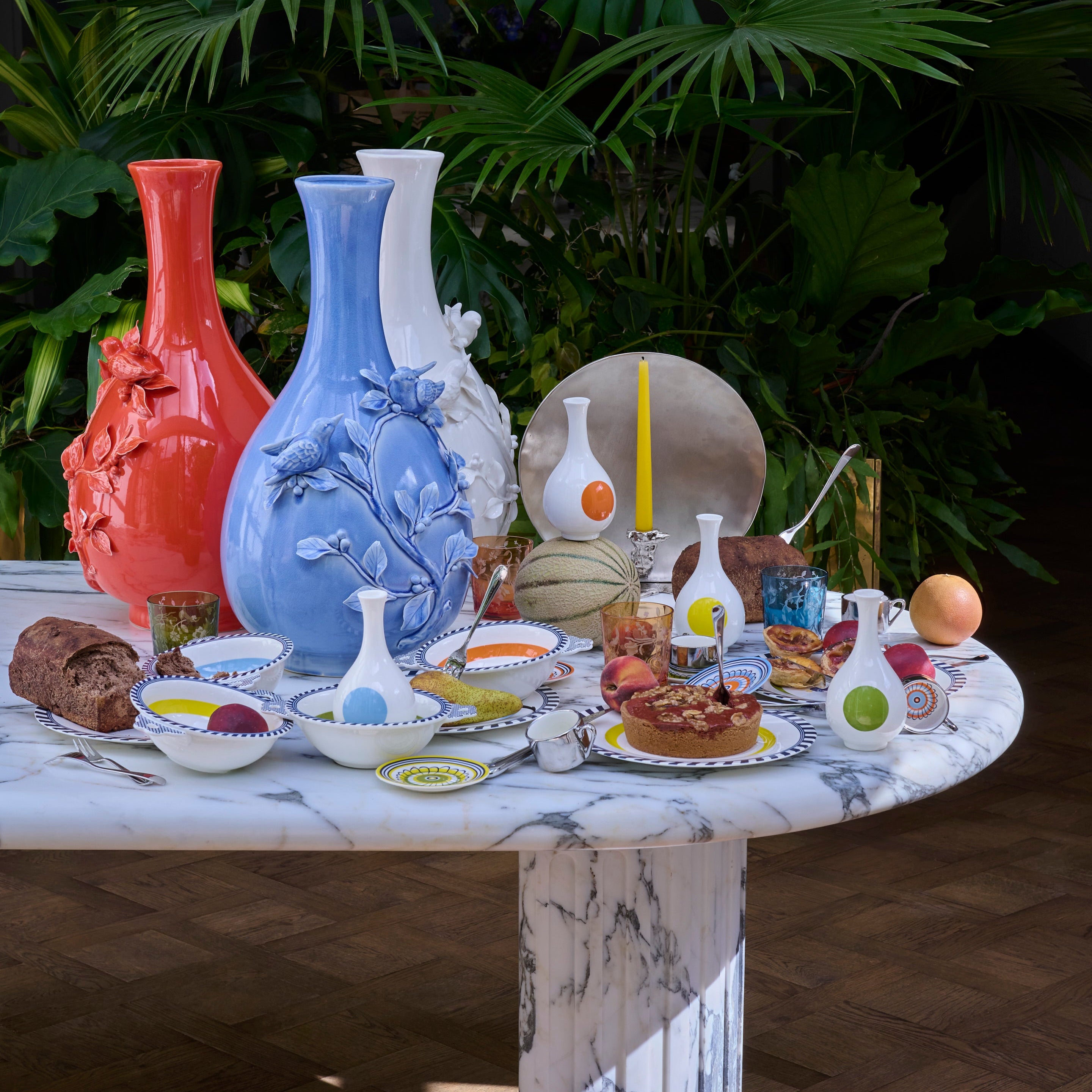 3D VAZON VOGELS blauw