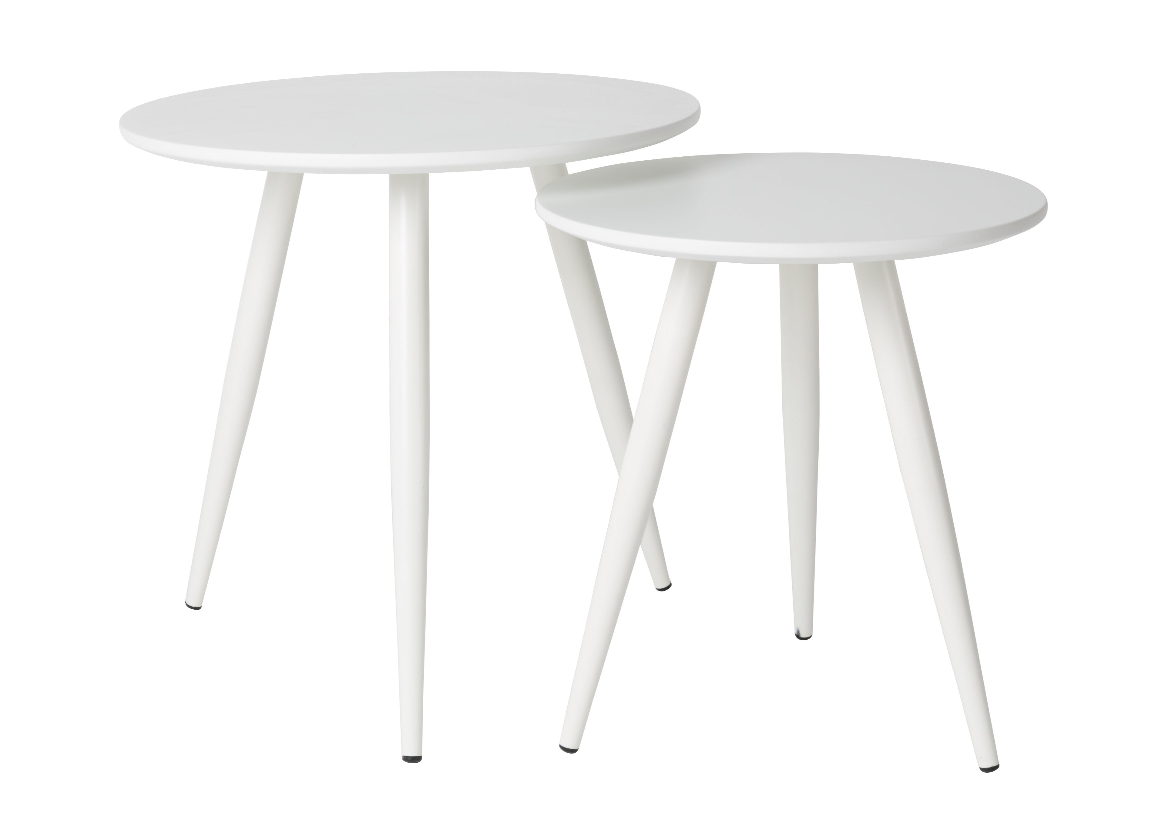 Set bijzettafels DAVEN wit