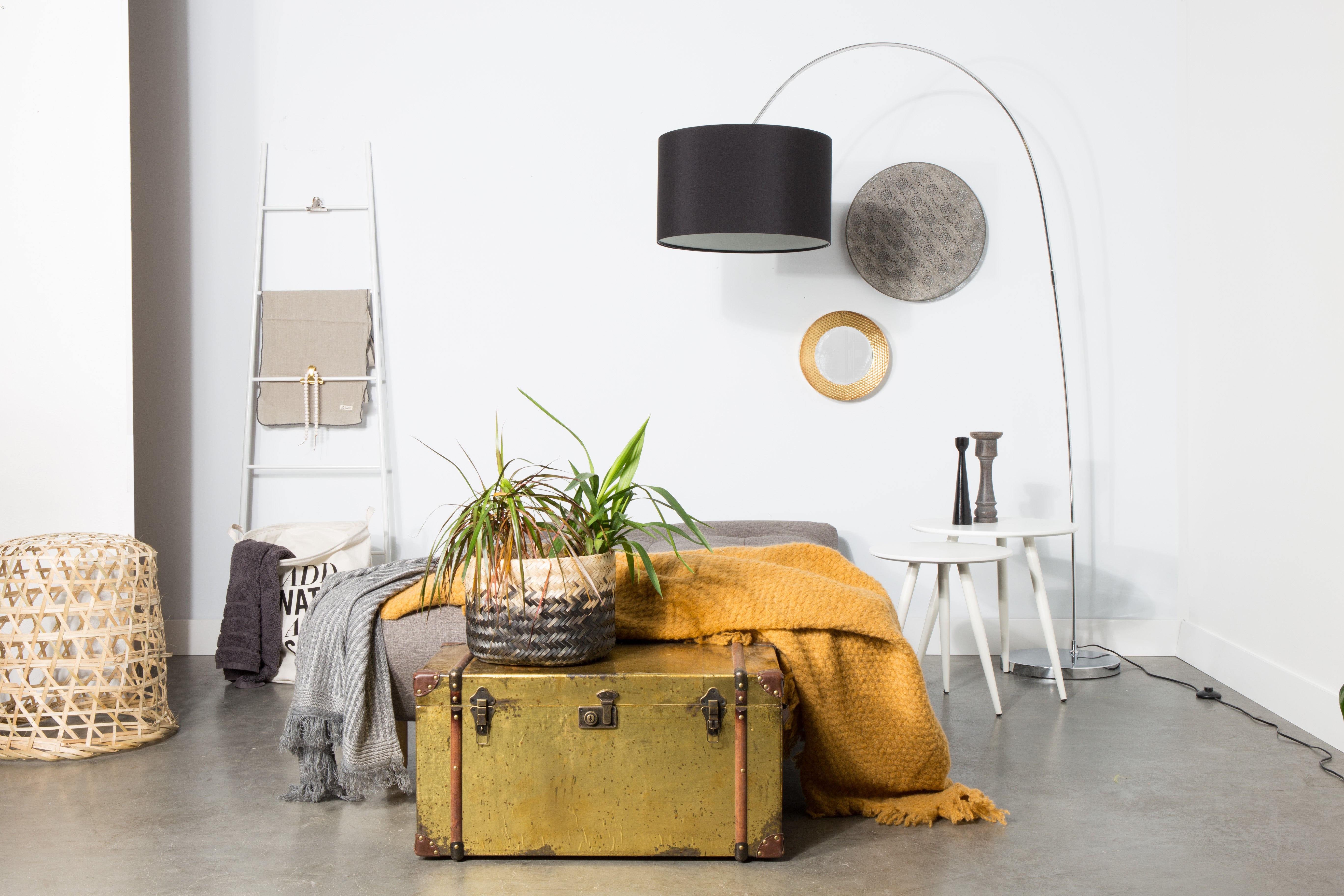 Set bijzettafels DAVEN wit