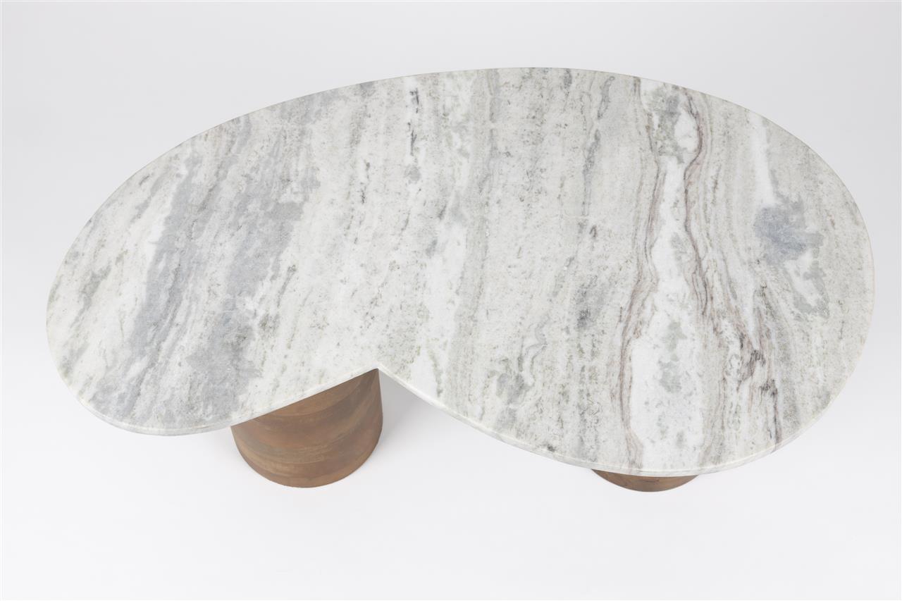 PELI Coffee Table Marble with Mango Wood