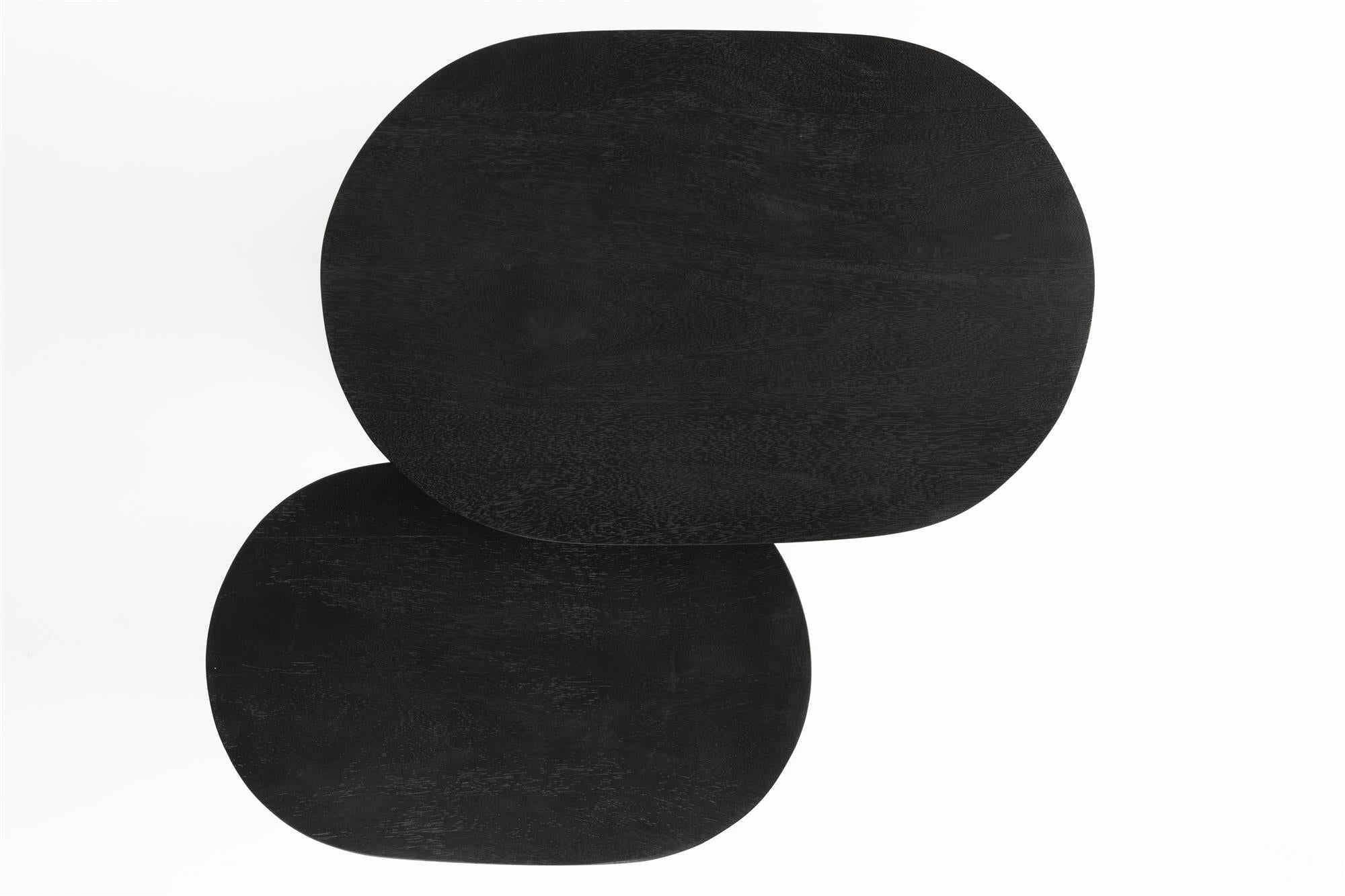 Set of side tables BELA black mango wood