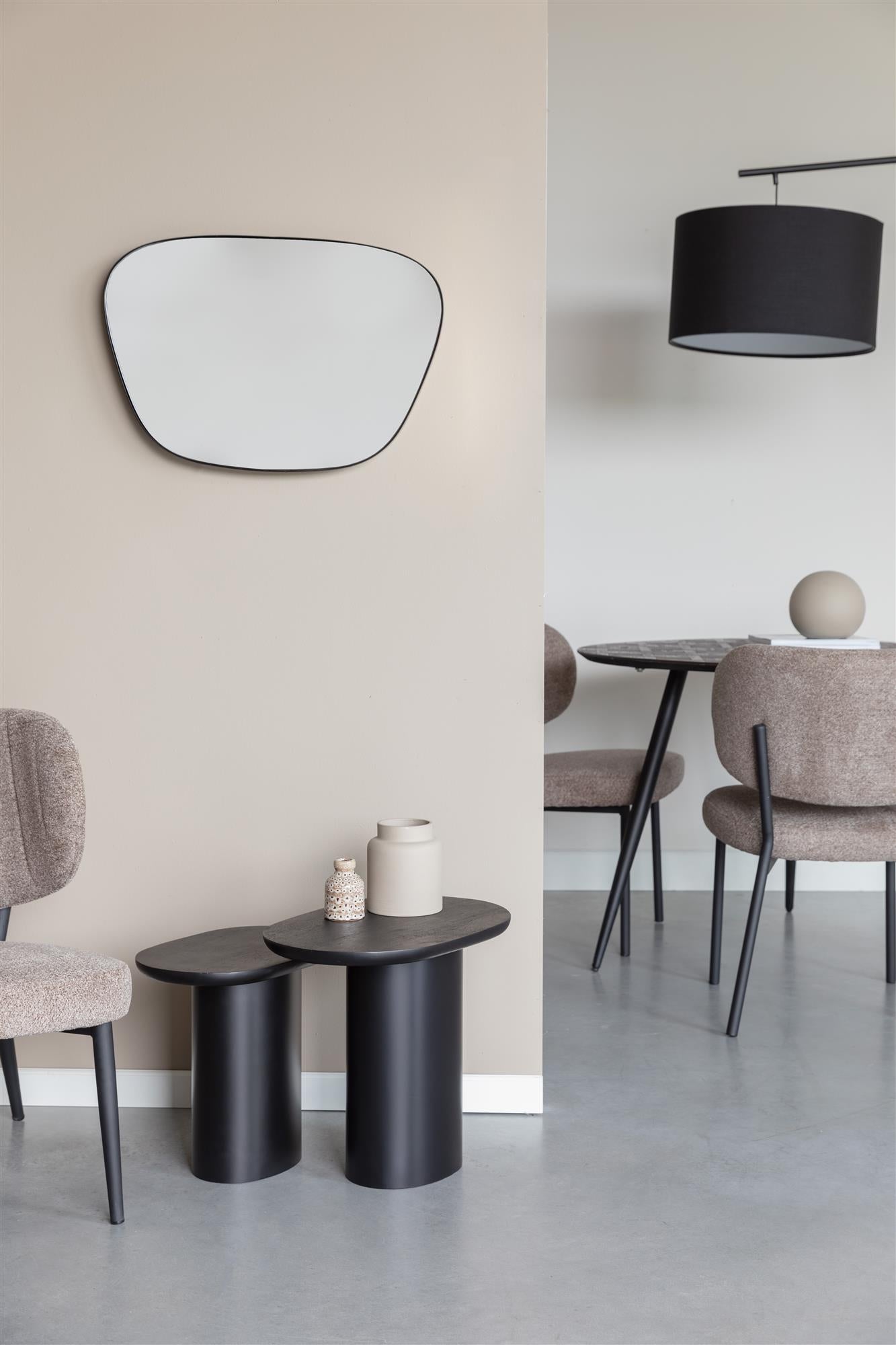 Set of side tables BELA black mango wood