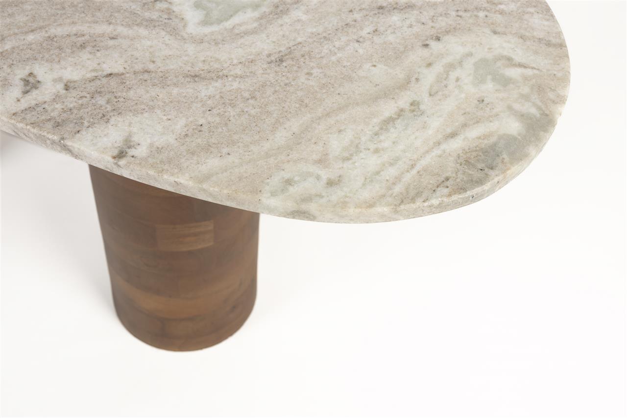 Ronde KOUK salontafel van mango-hout