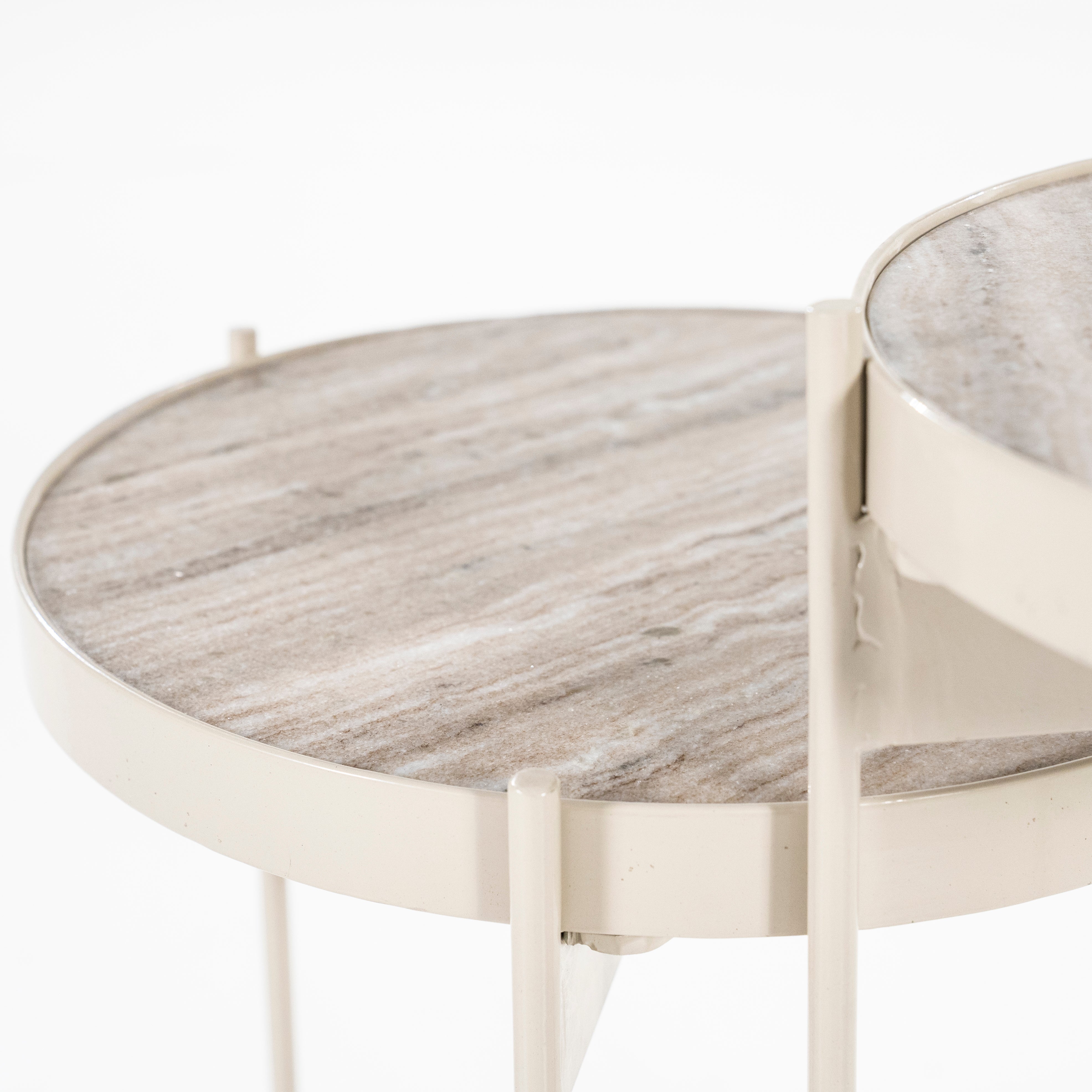 Set of Side Tables SIB Cream Marble
