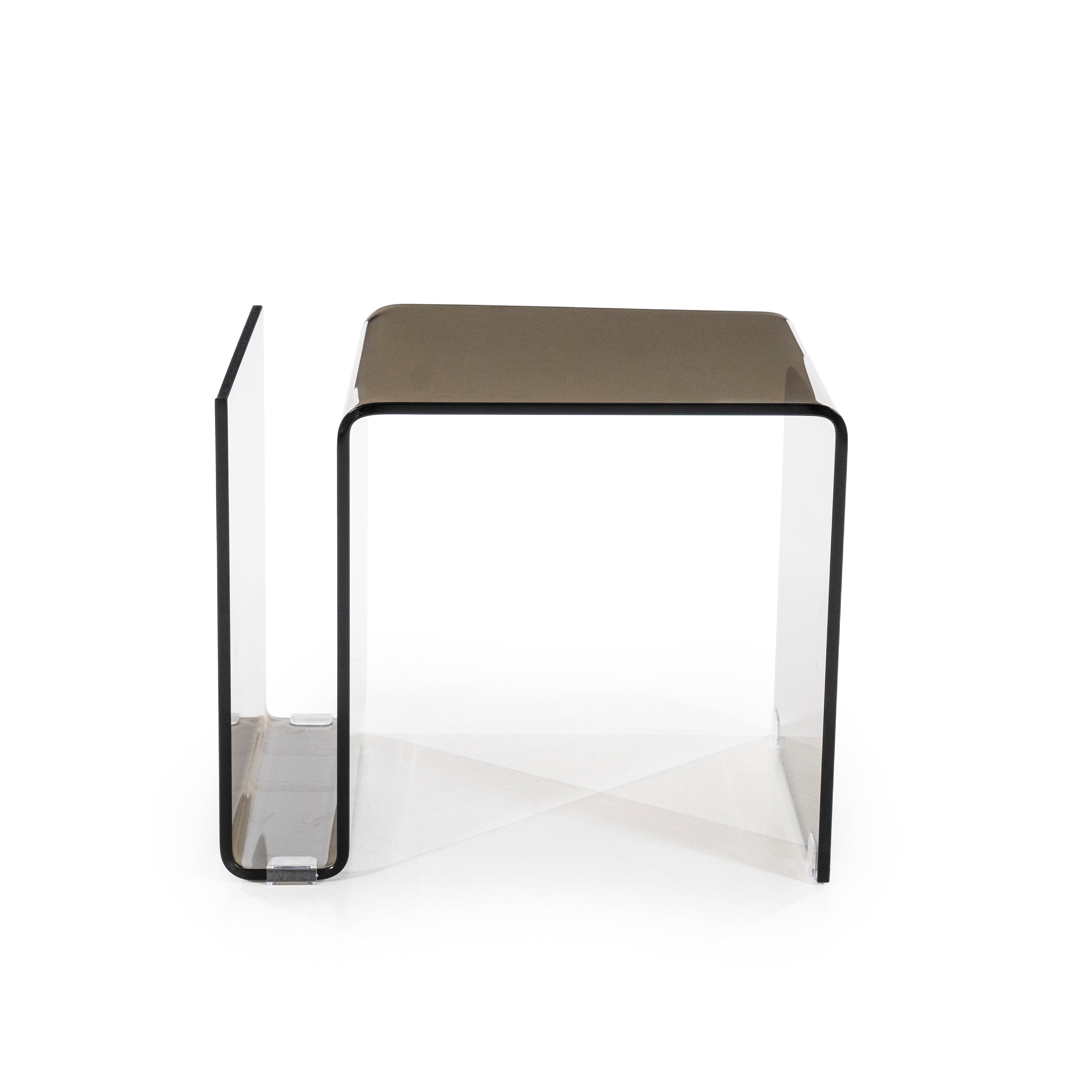 Zijtafel SHADOW bruin glas
