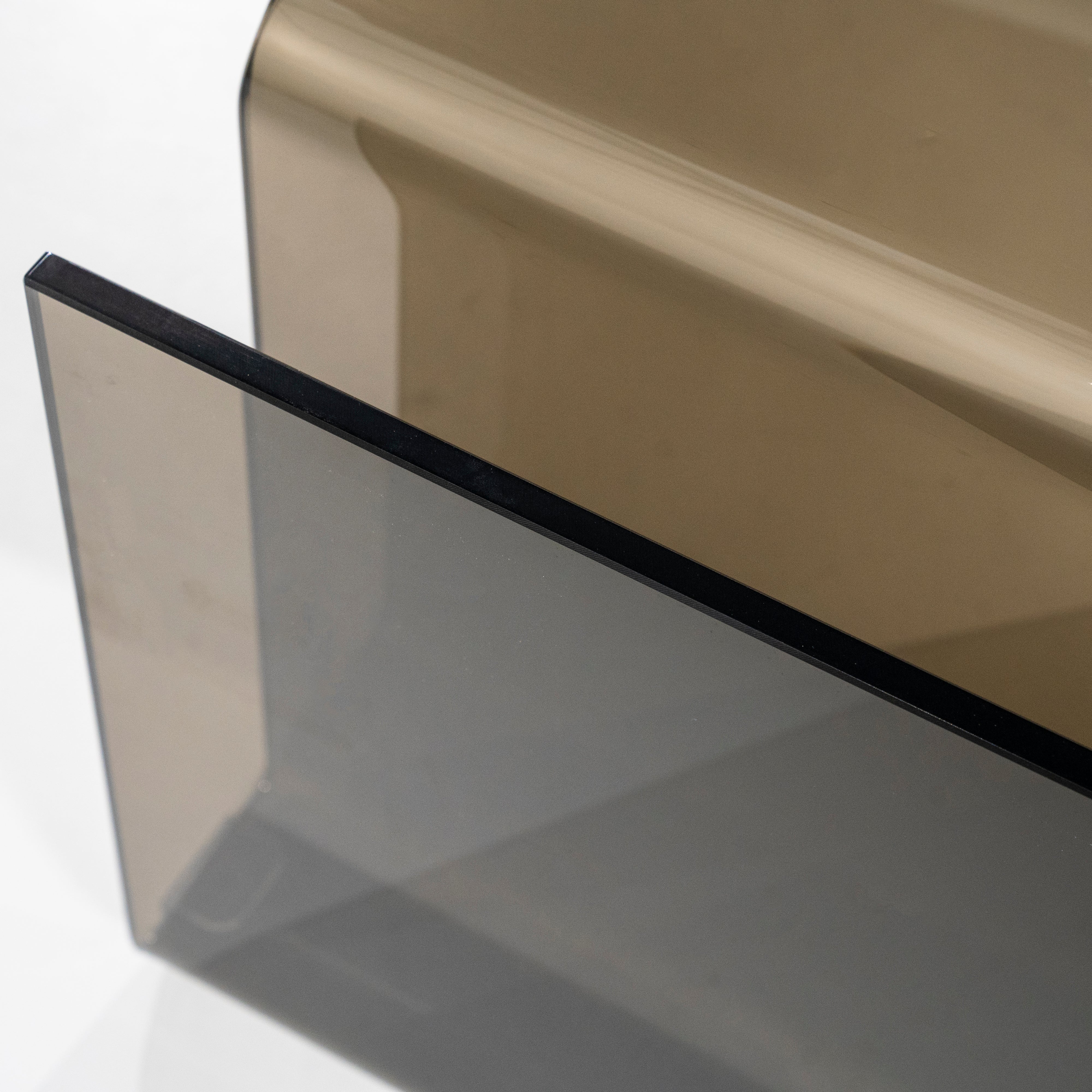 Zijtafel SHADOW bruin glas