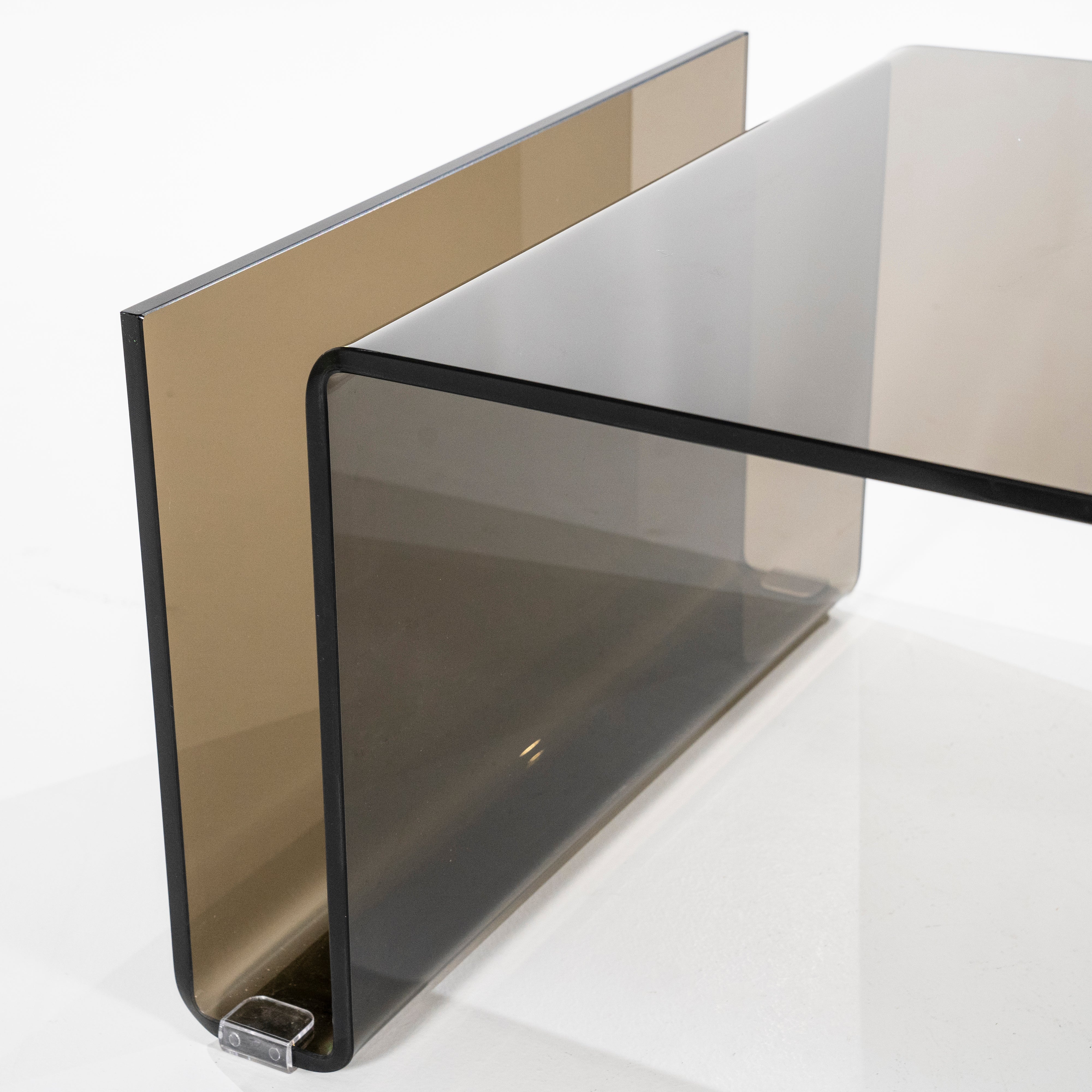 Zijtafel SHADOW bruin glas