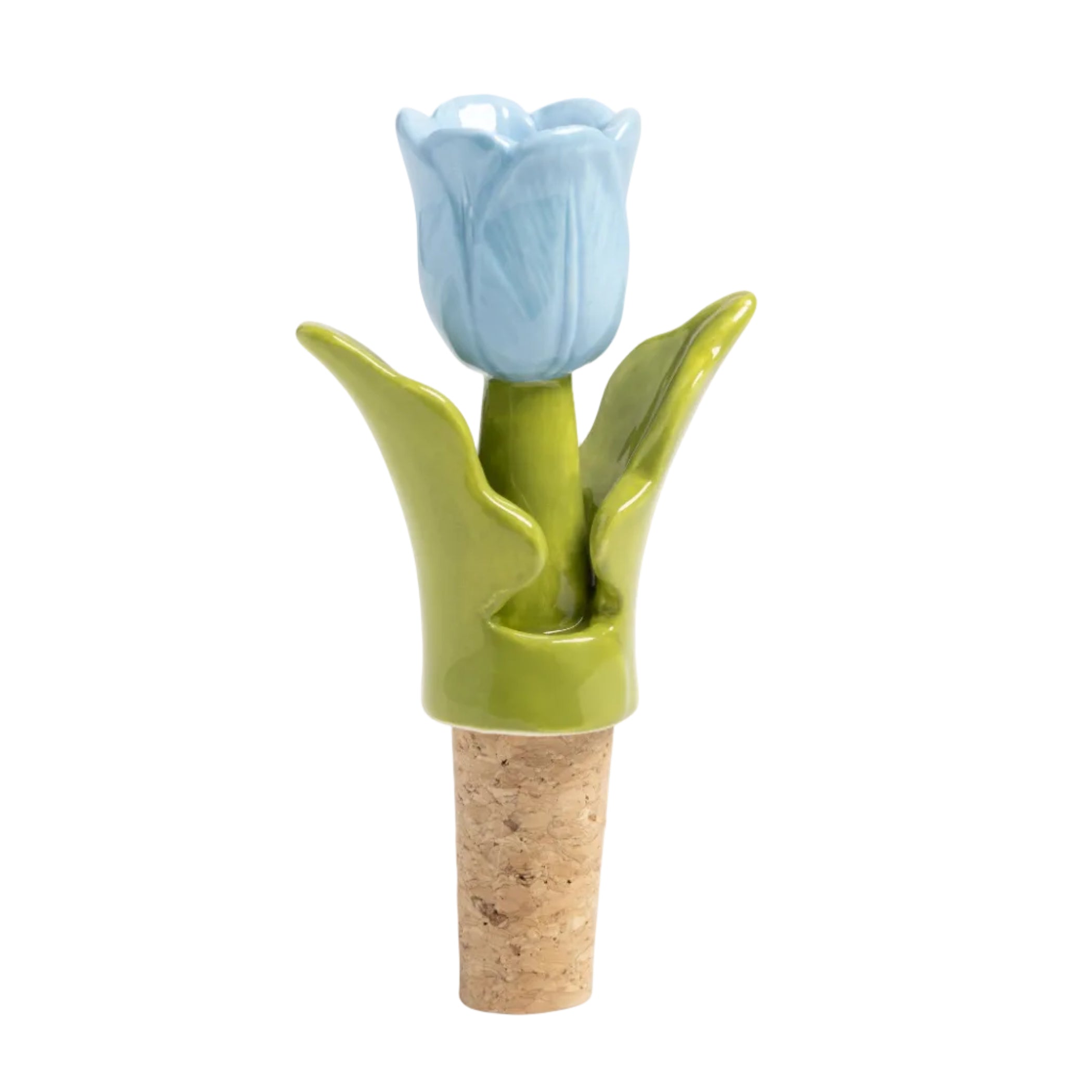 TULIP Bottle Stopper Green with Blue