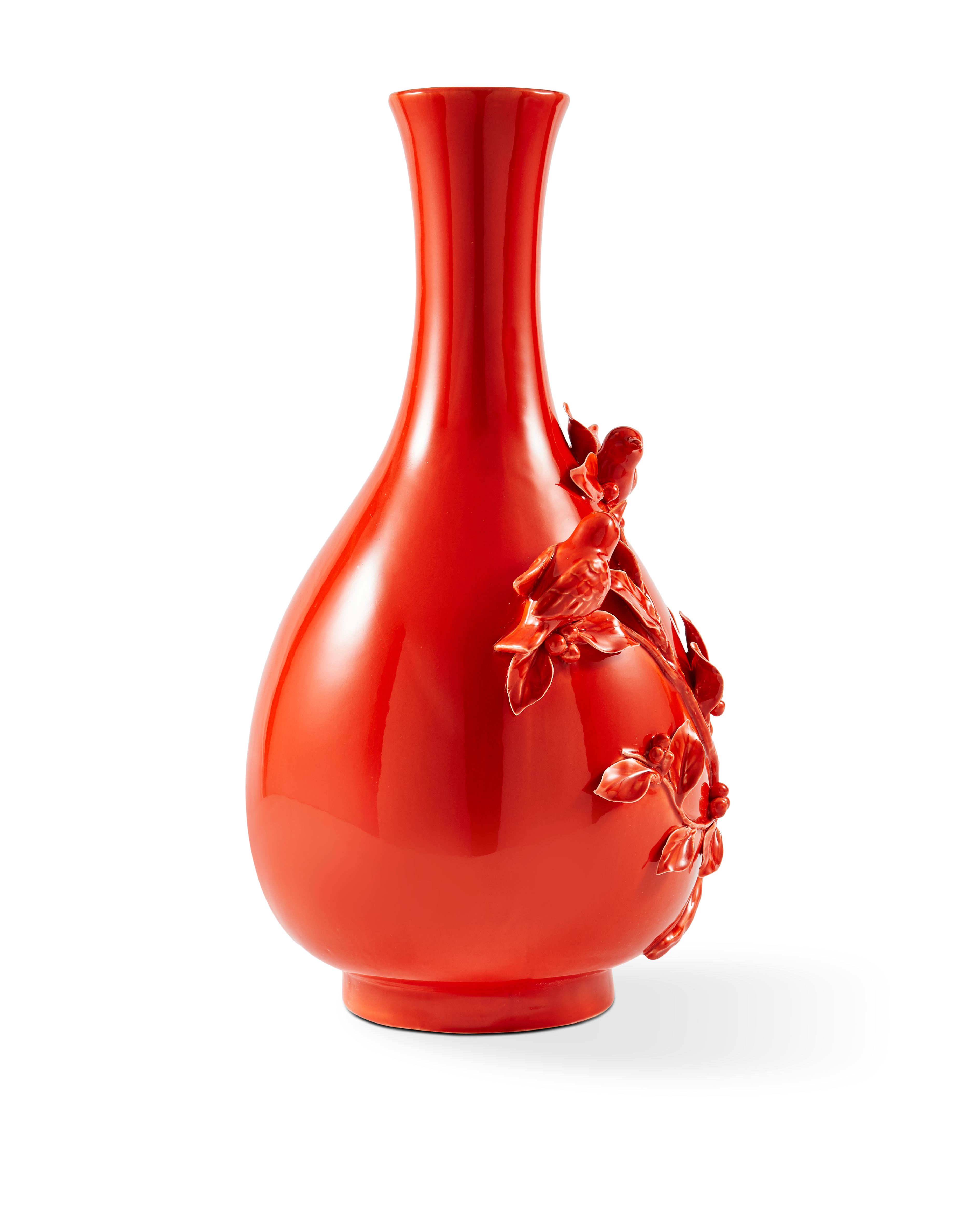 3D BIRDS Vase dark orange