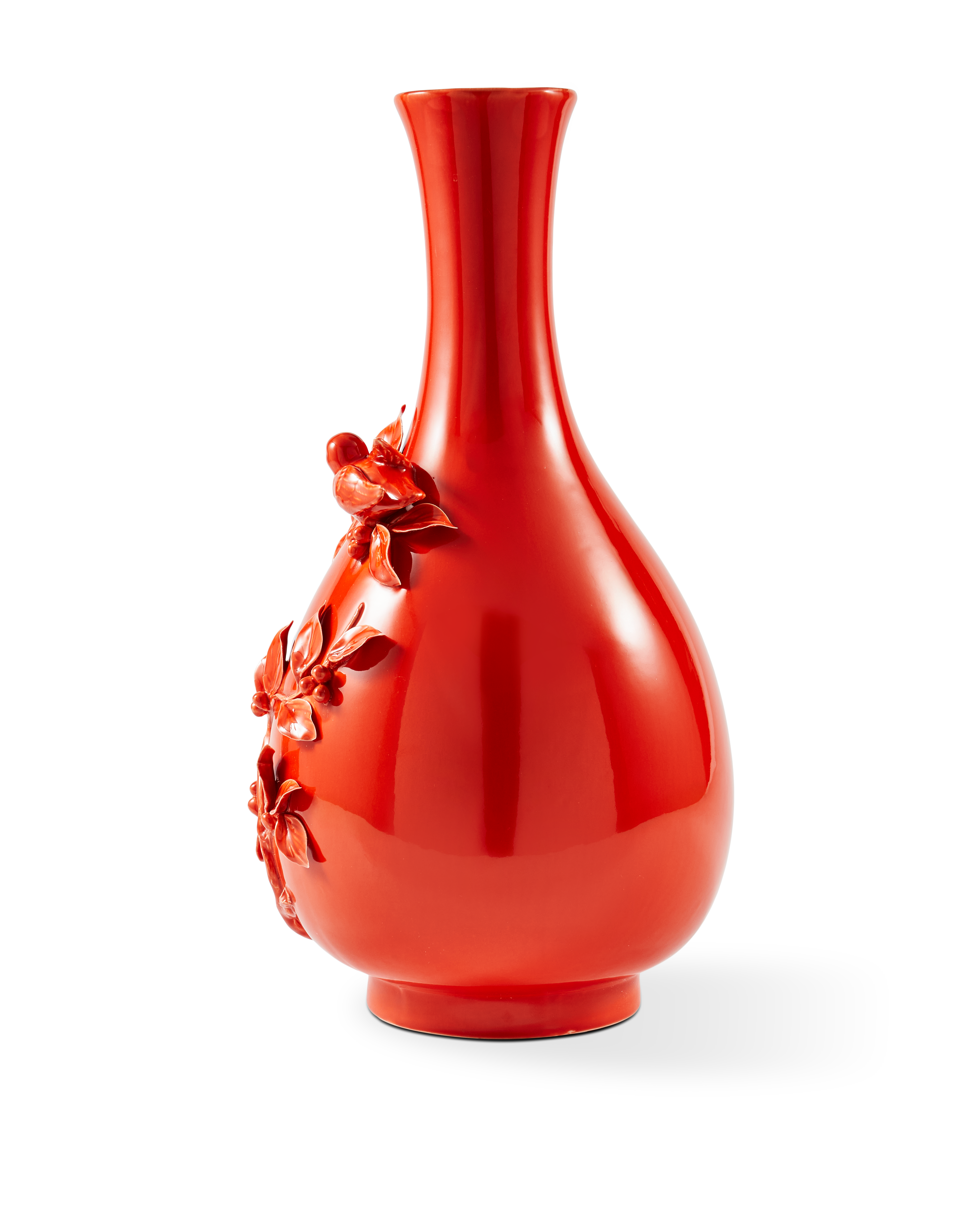 3D BIRDS Vase dark orange