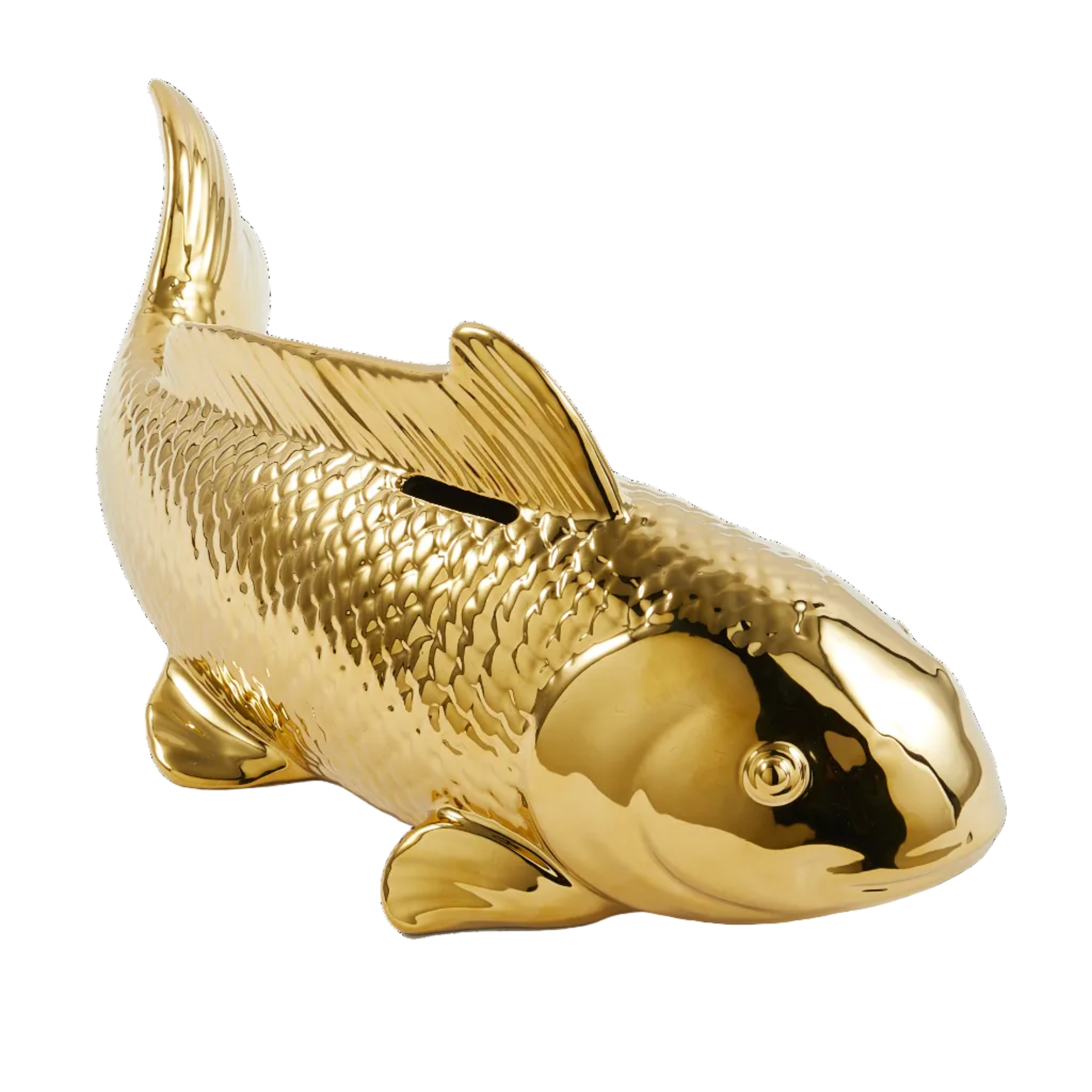 Fish Moneybox Skarbonka Gold