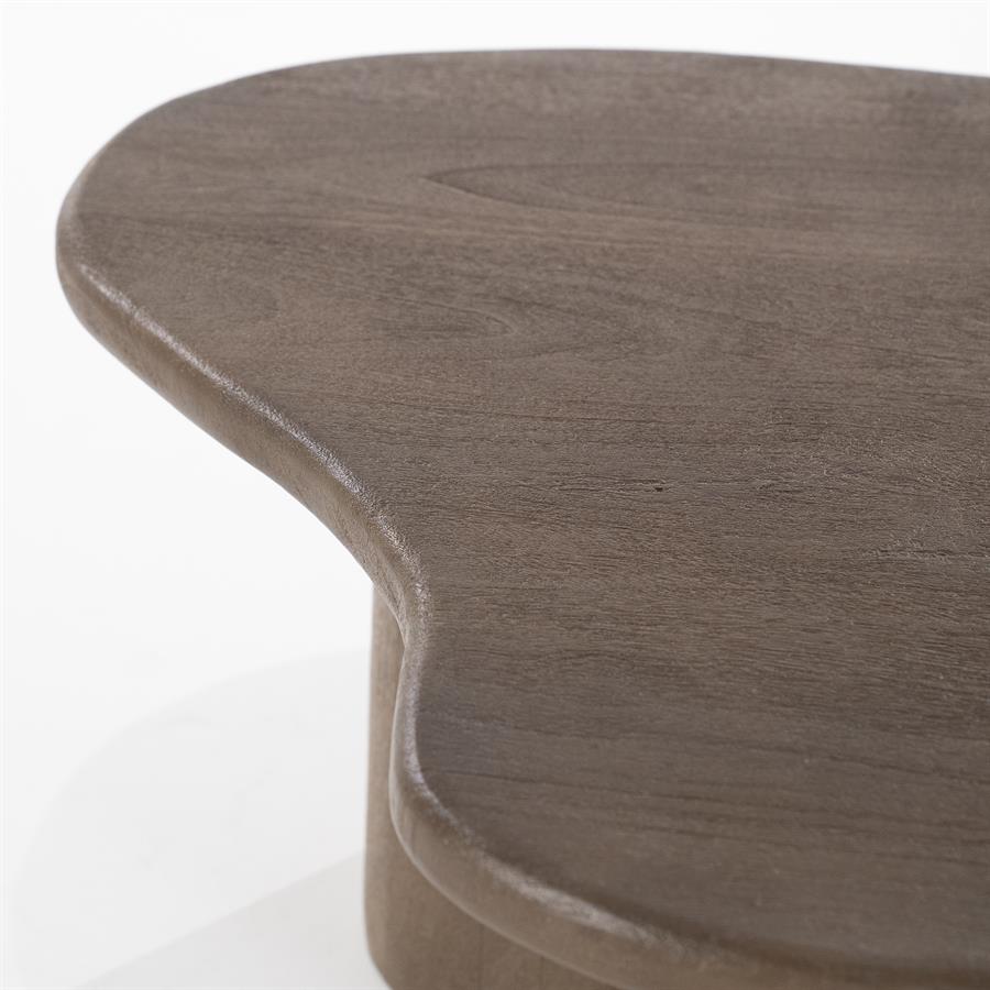 Set van salontafels FALL donkerbruin mango hout