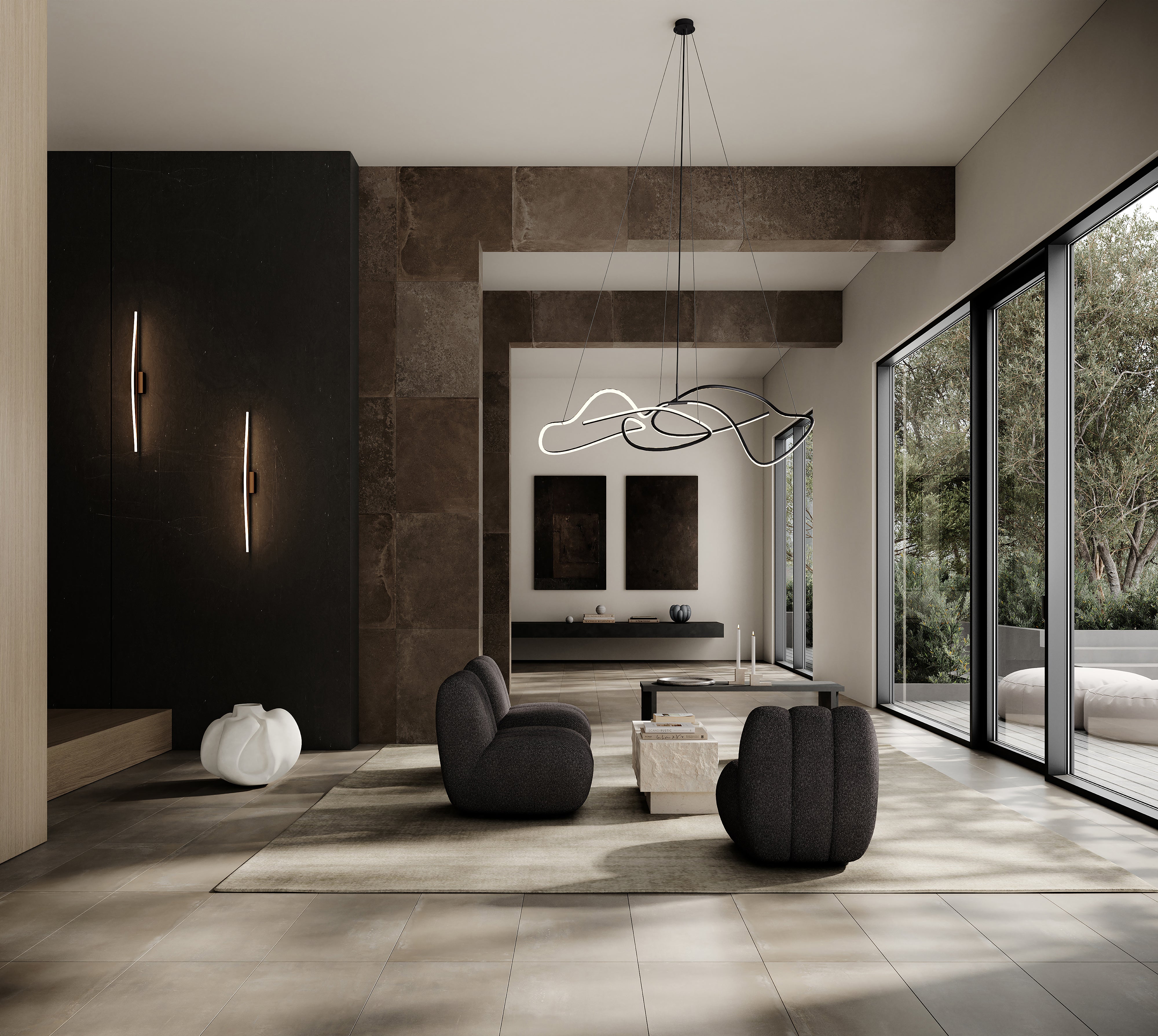 Zwarte GHOST kroonluchter