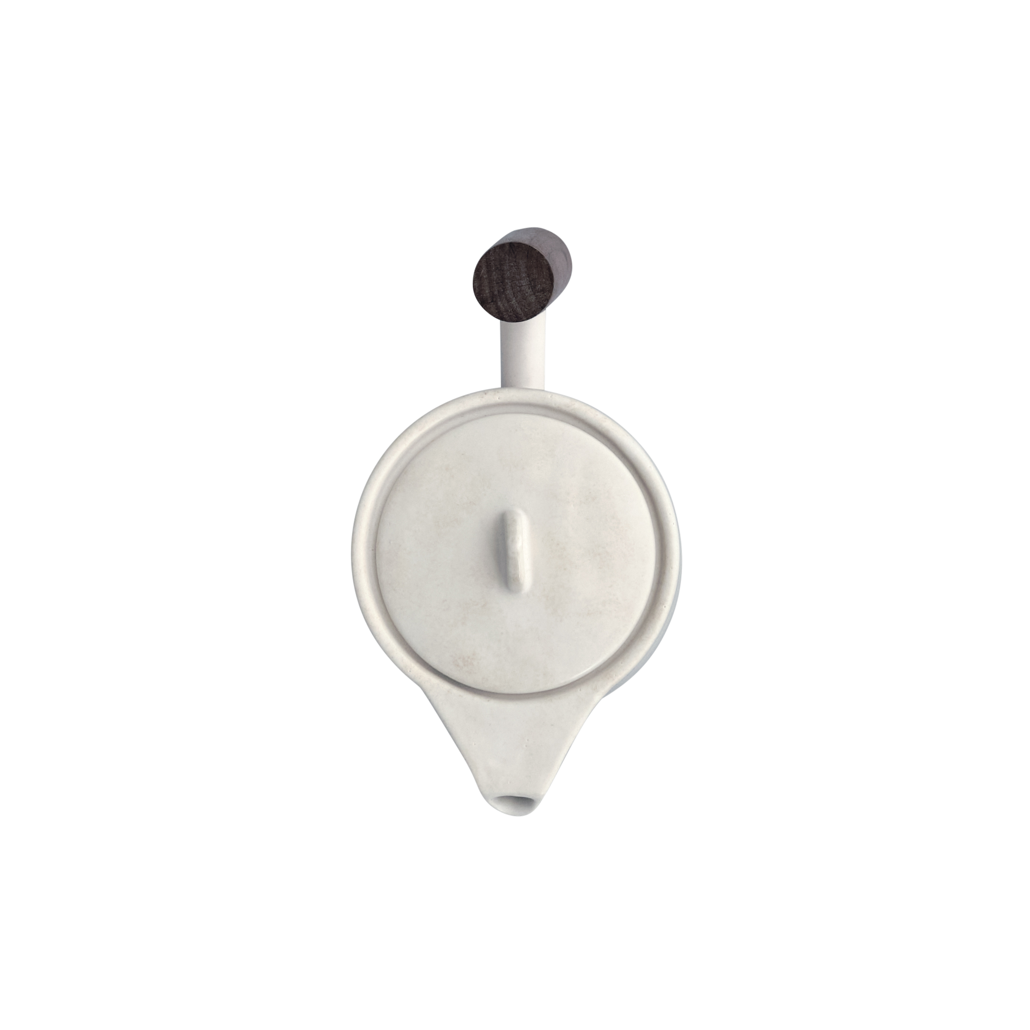 Native White Stoneware Teapot