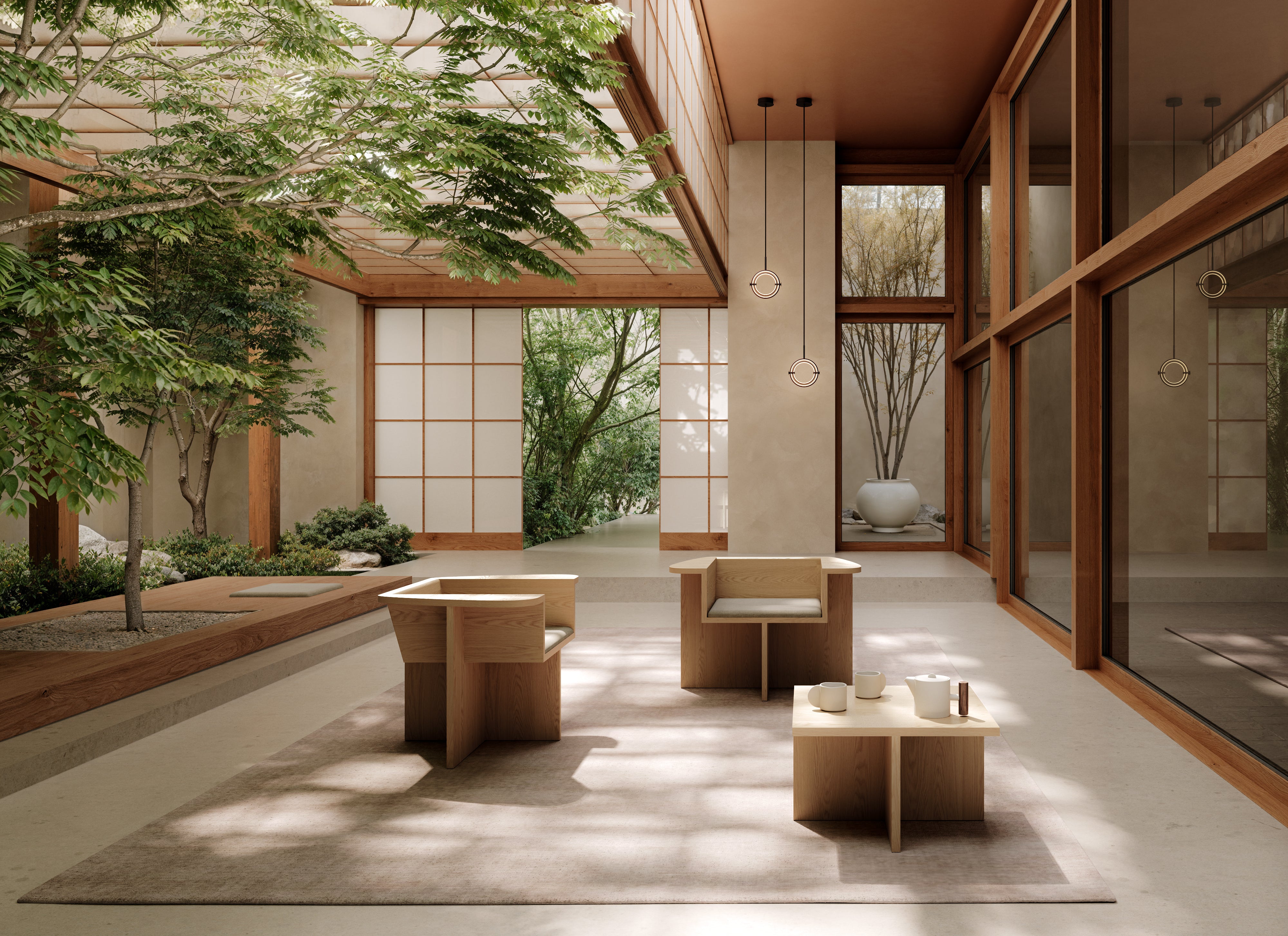 Native White Stoneware Teapot