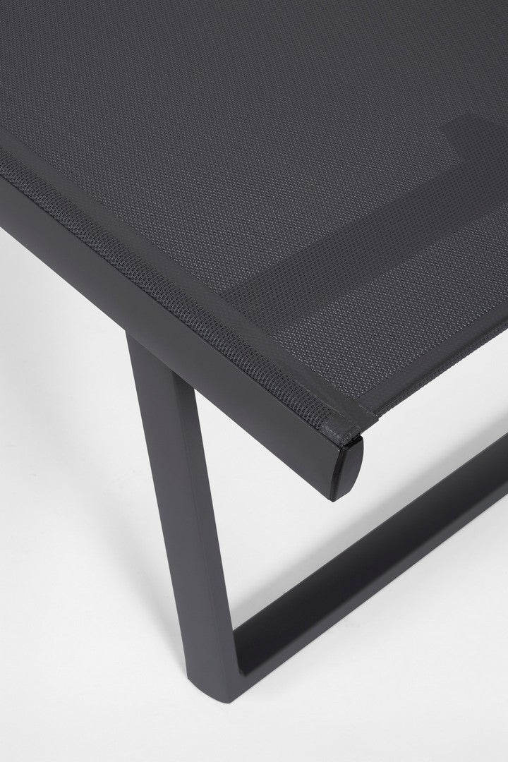 Leżak z kółkami TAYLOR antracytowy – styl minimalistyczny