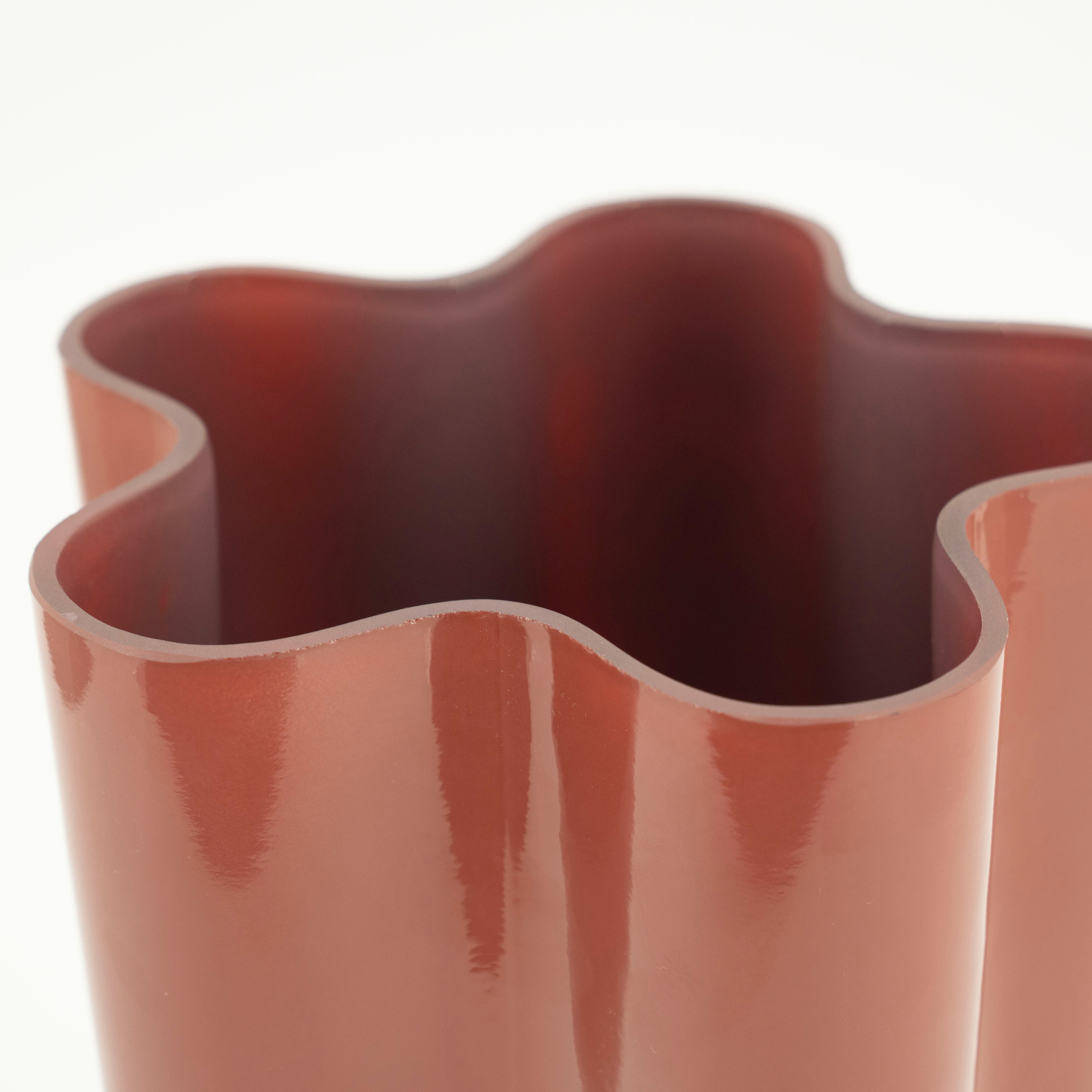 Glazen vaas FLORI koraal