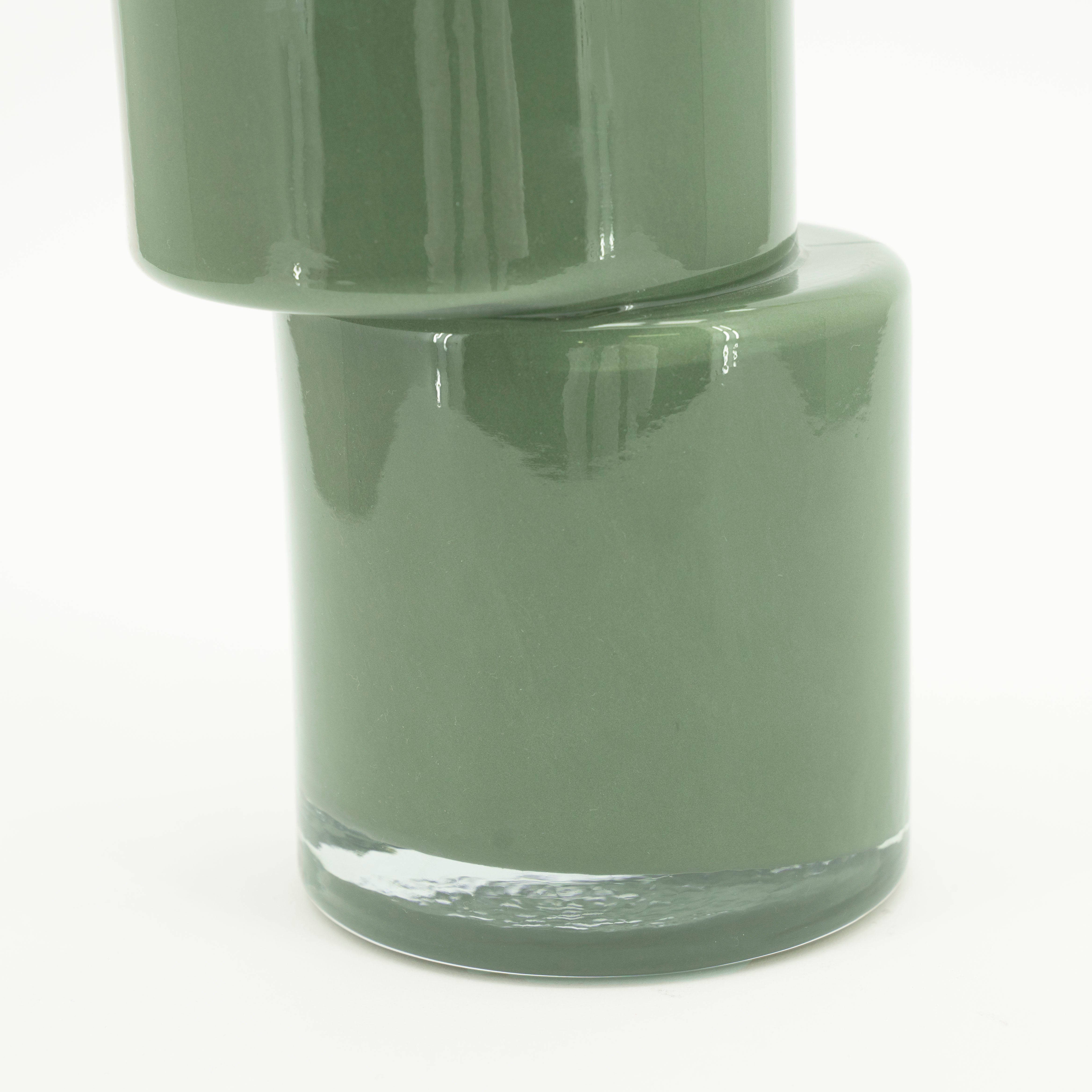 Glass vase PILA green