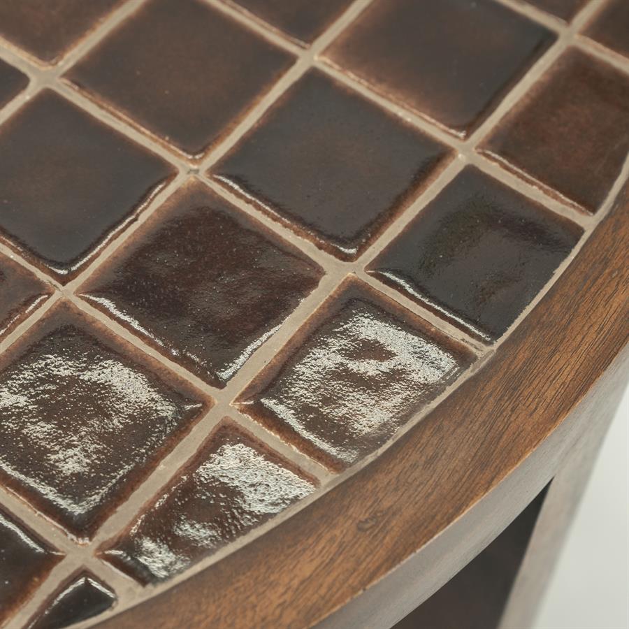 Tafeltje TILED UP van donkerbruin mango-hout