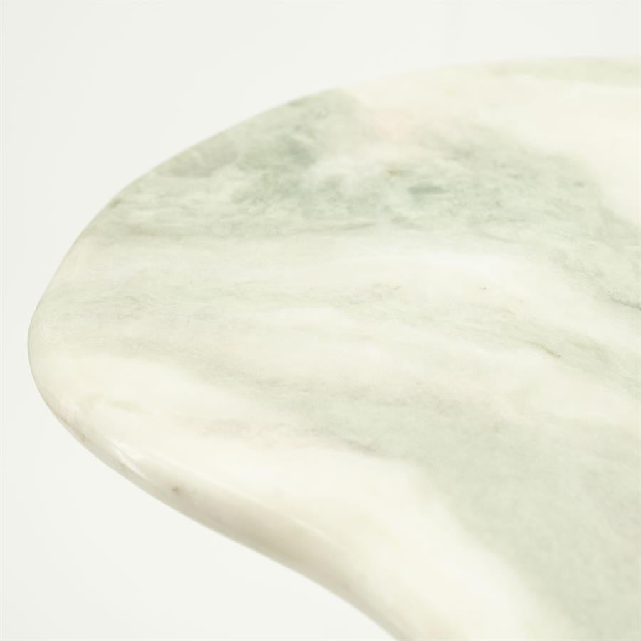 ROSSO cream marble side table