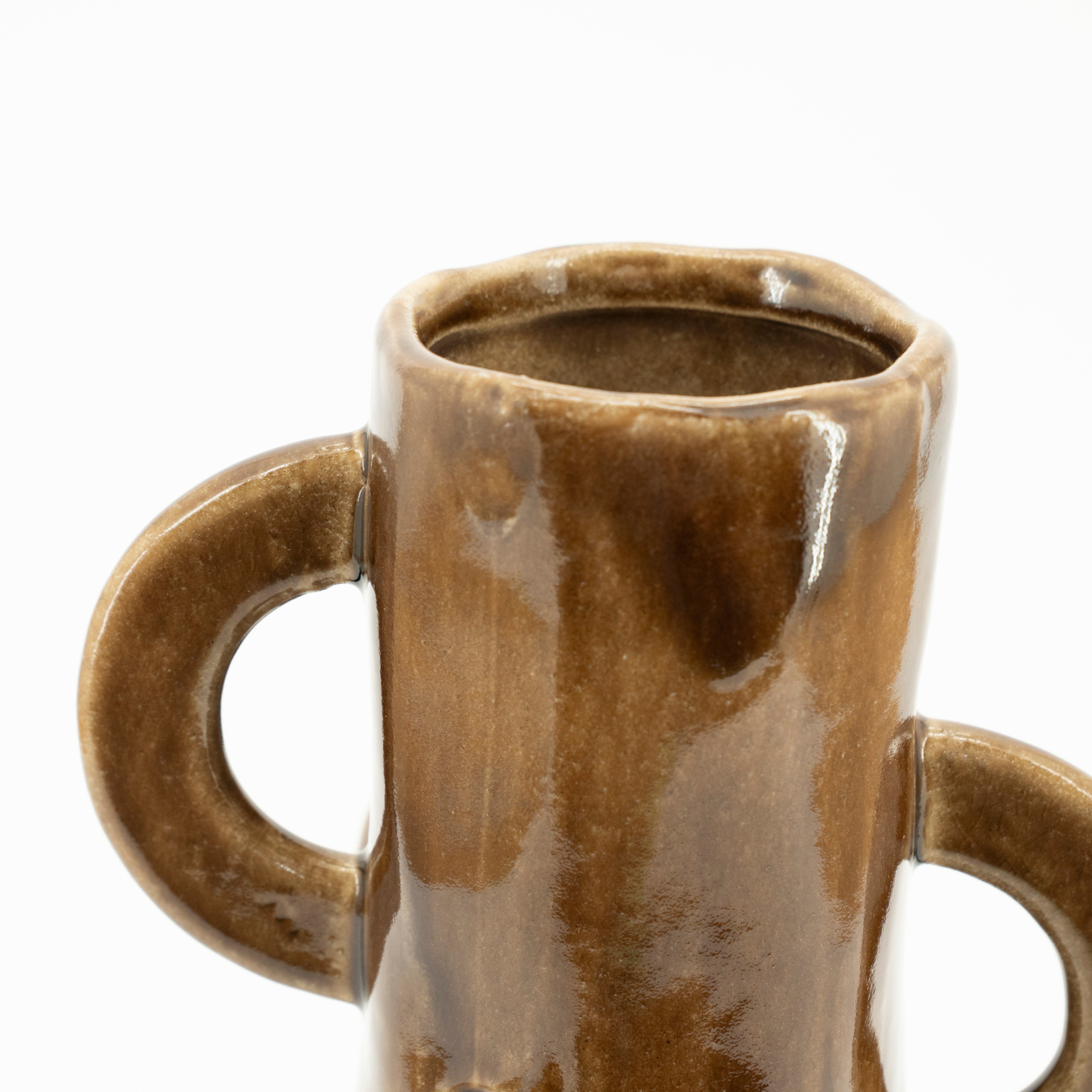ZAZA Brown Stoneware Vase