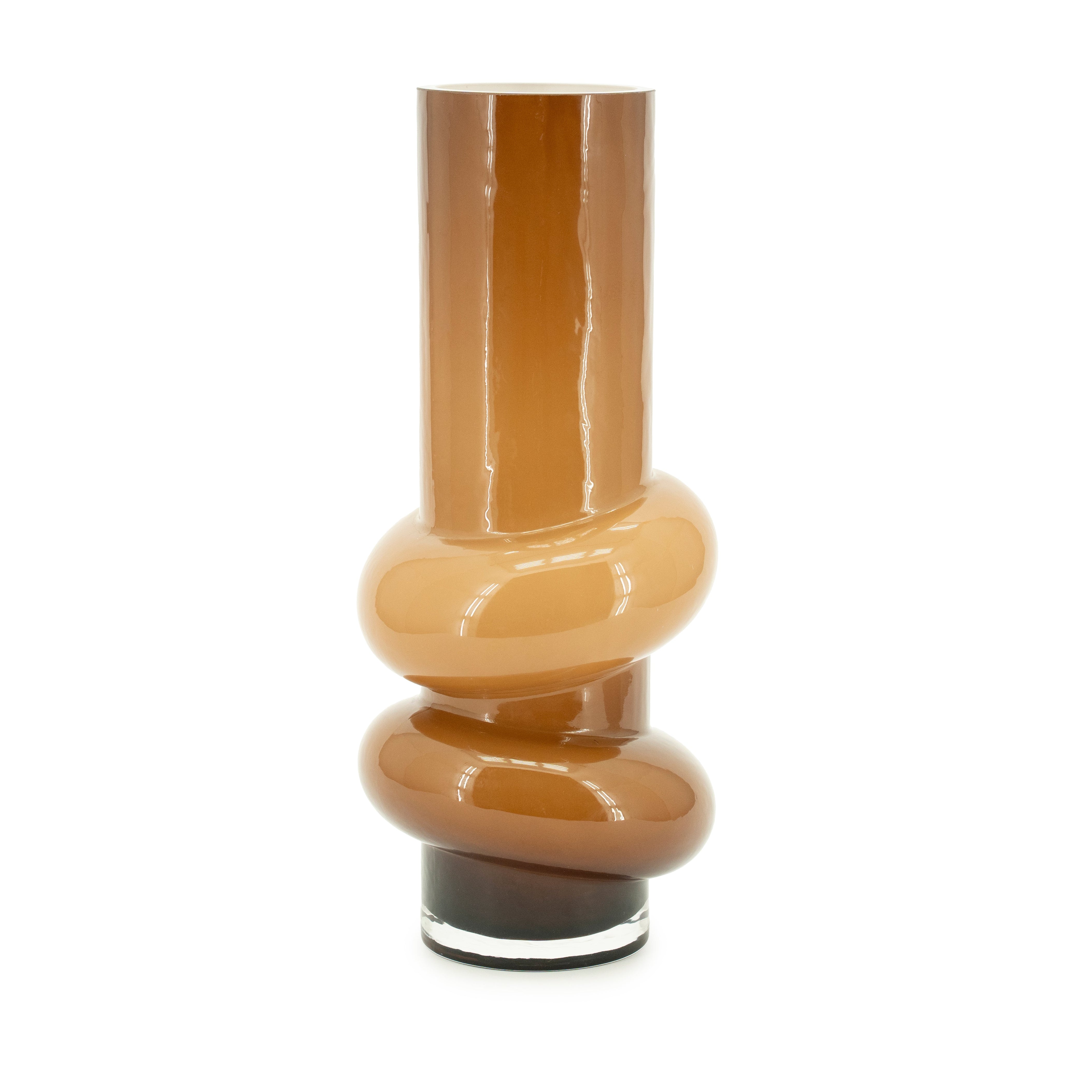 Glazen vaas CURBLE oranje