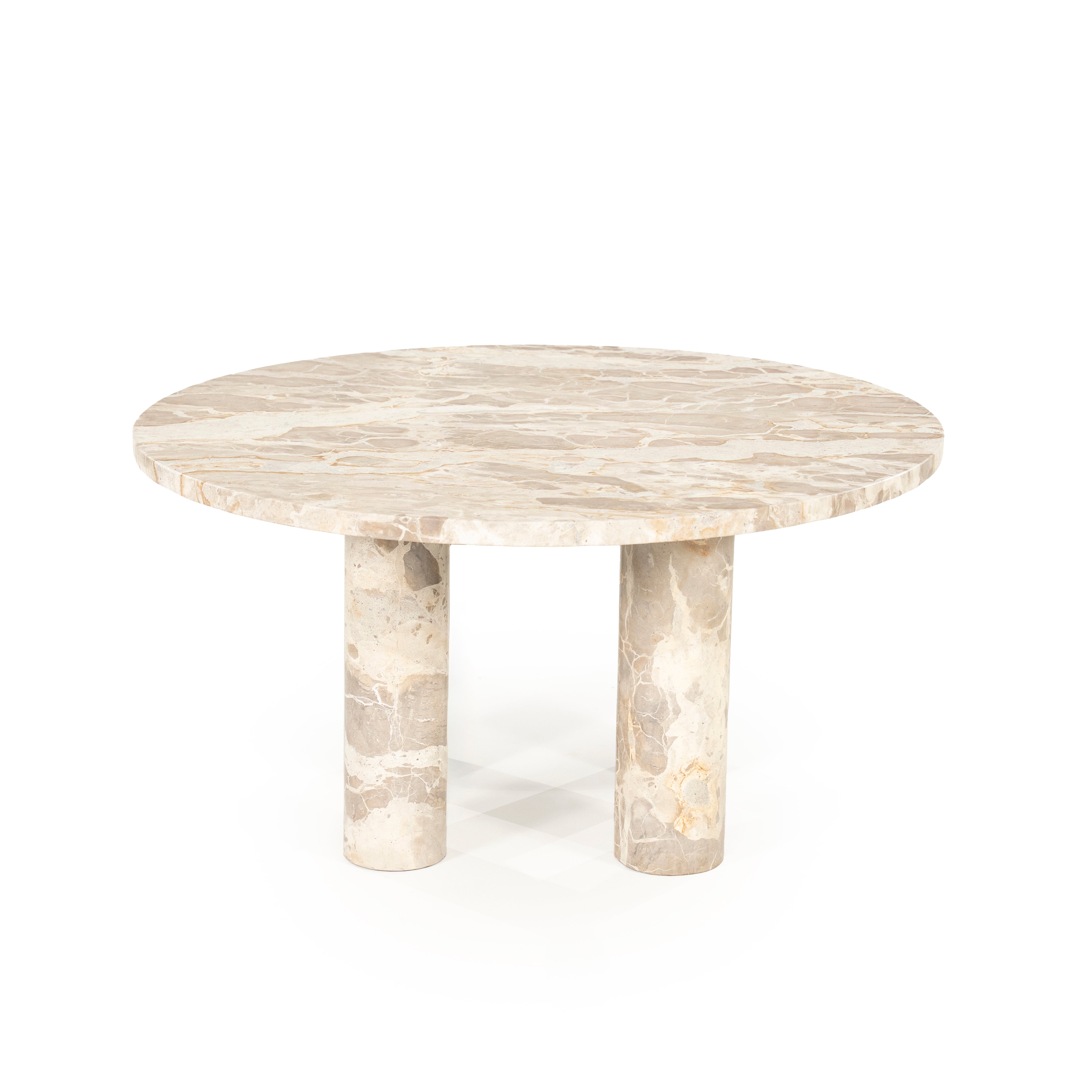 Beige marmeren salontafel MARMO