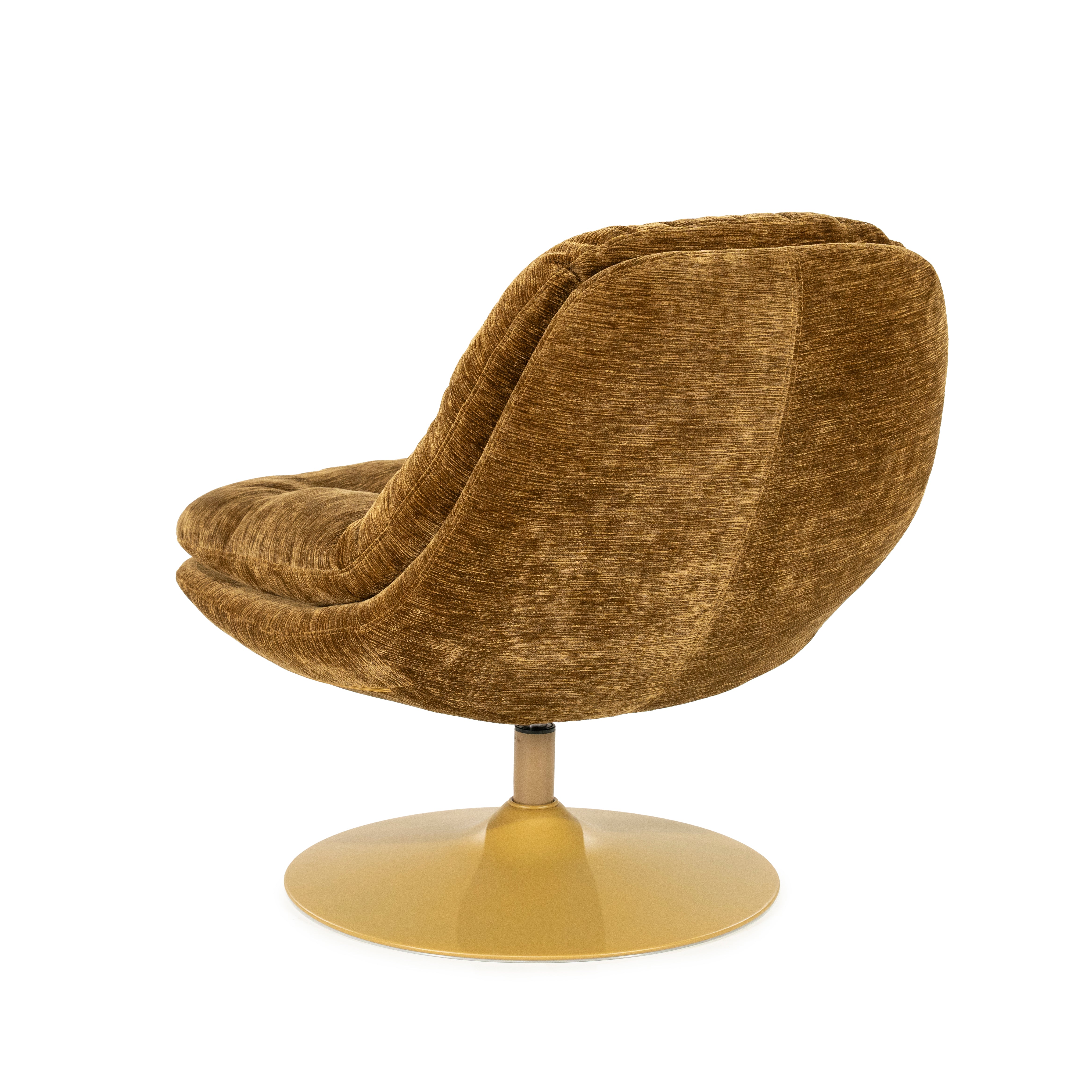TROMBA mustard swivel armchair