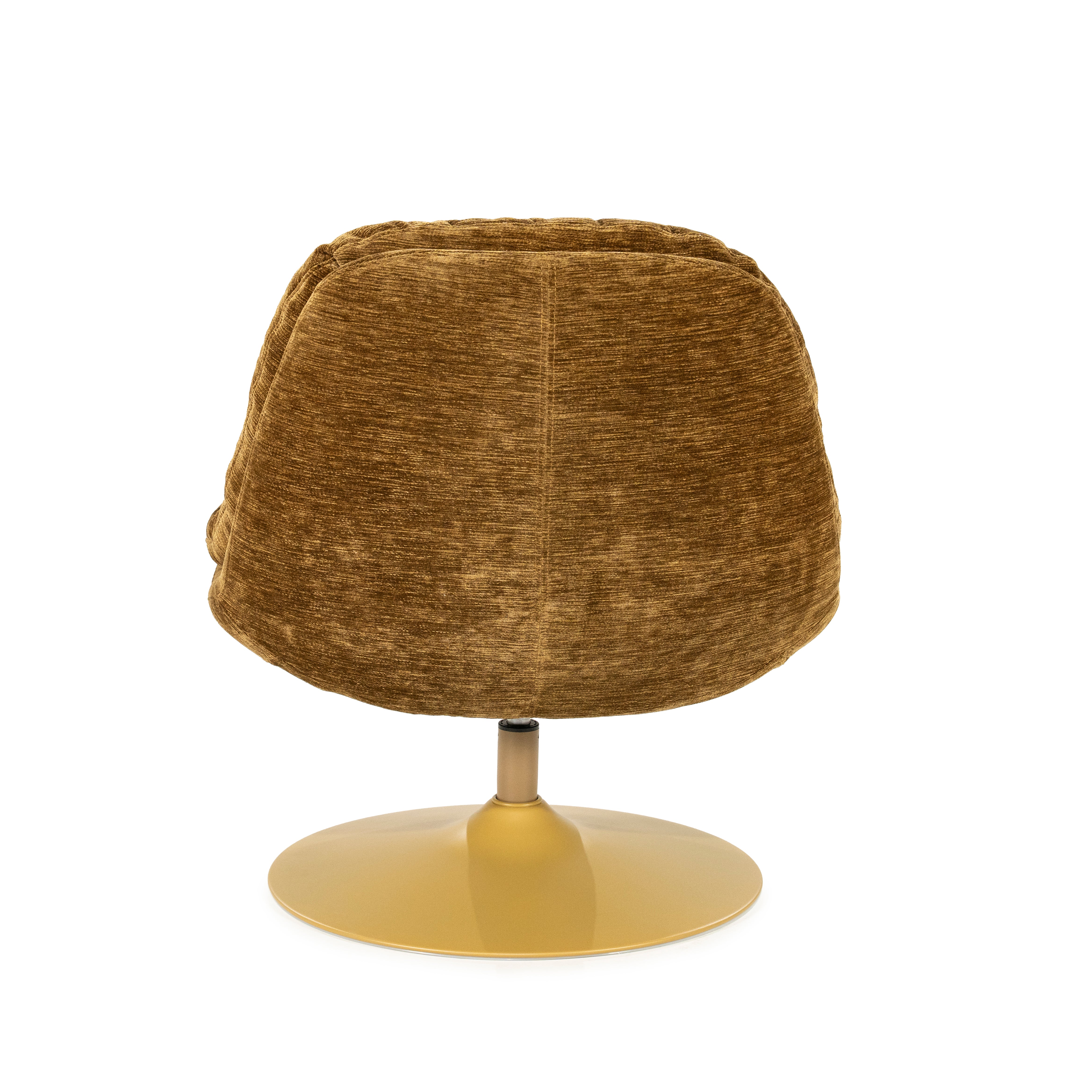 TROMBA mustard swivel armchair