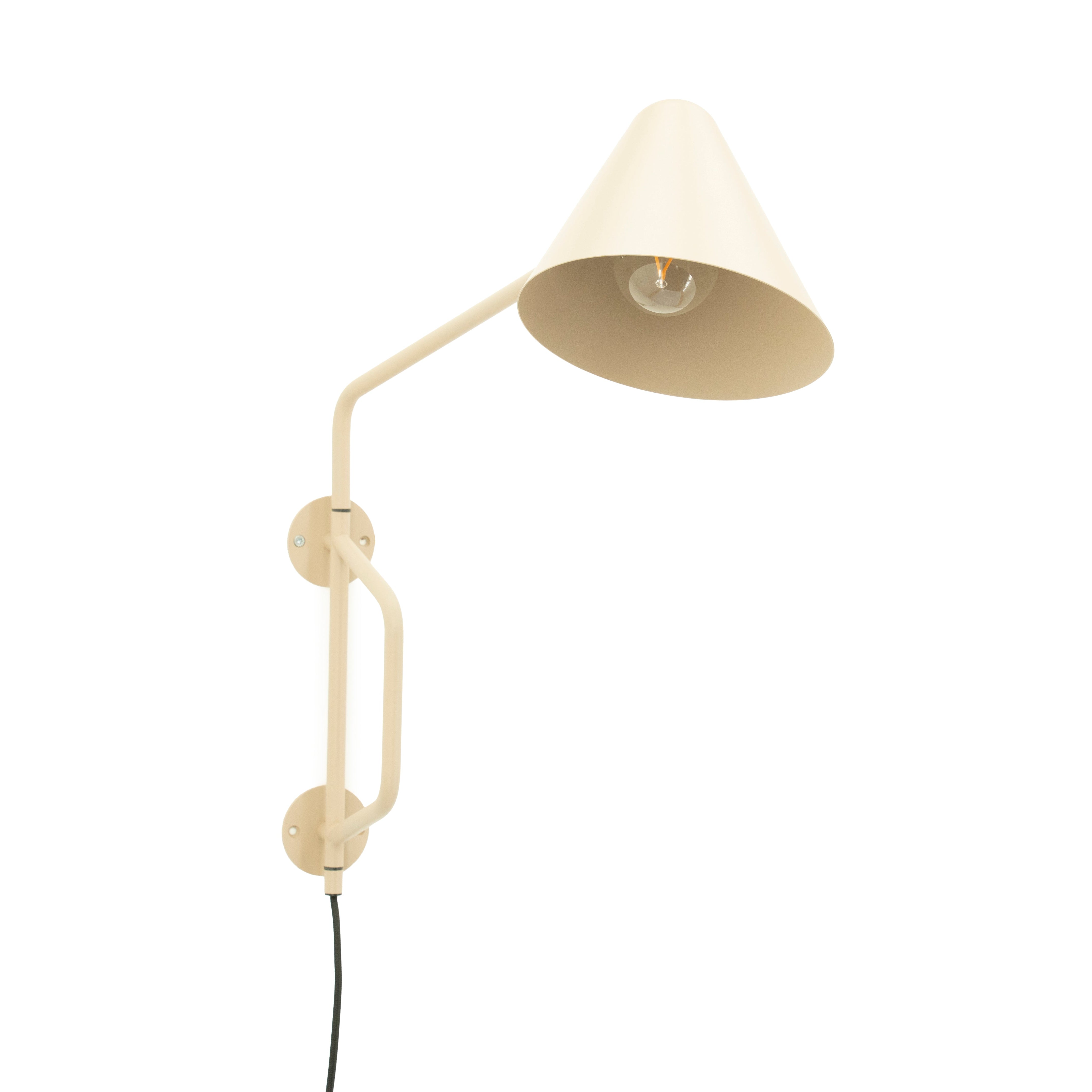 Wandlamp met arm CAPA crème