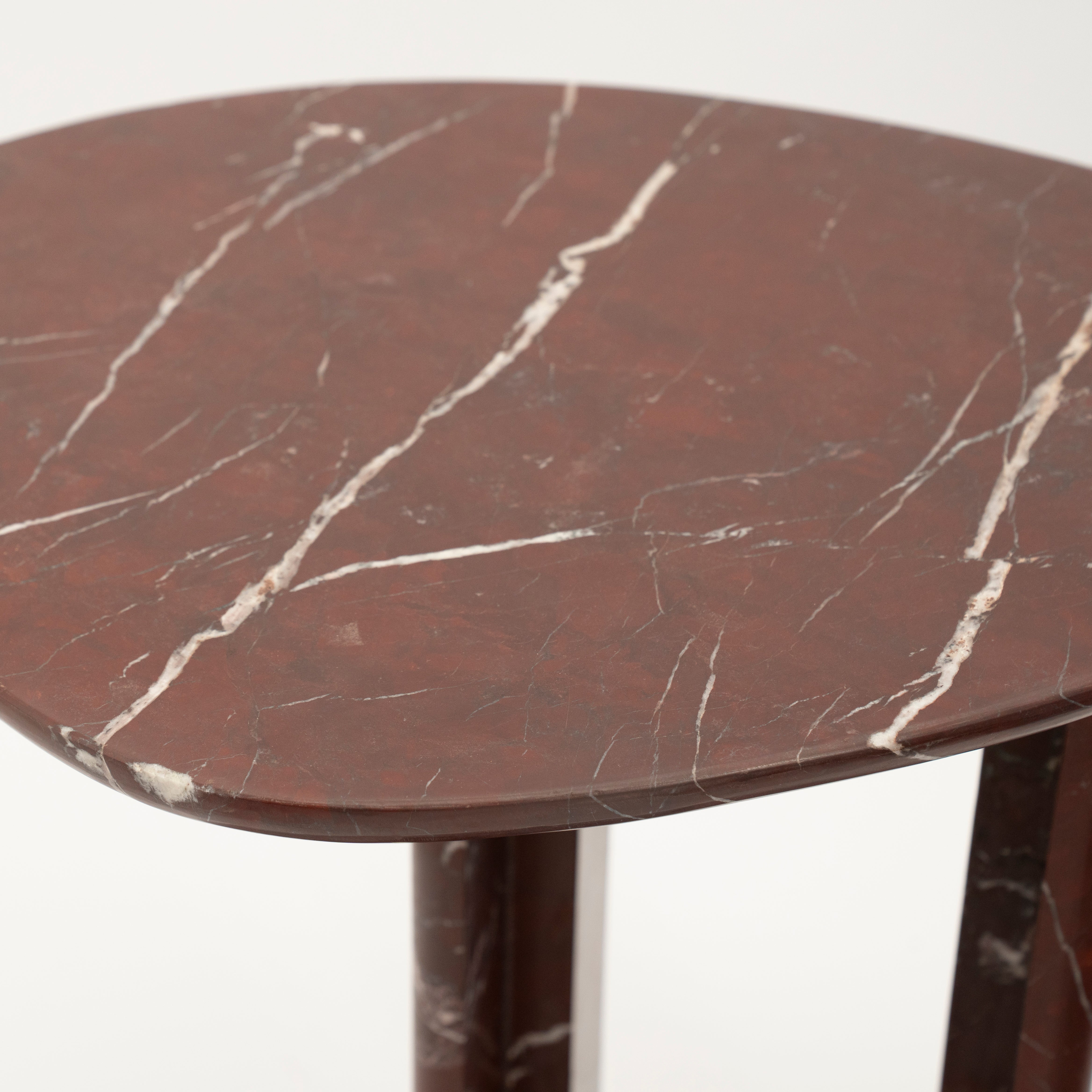 LIOR burgundy marble side table