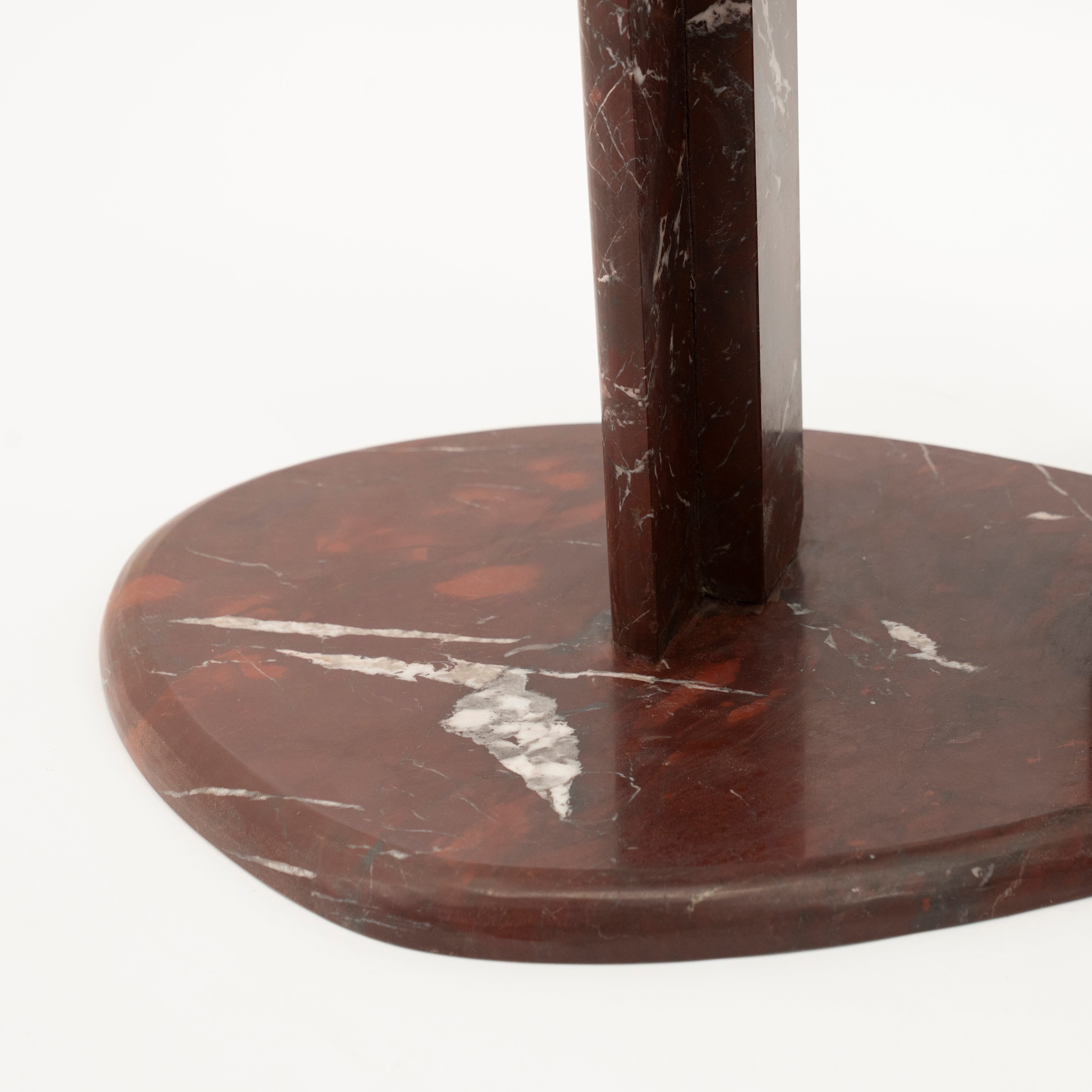 LIOR burgundy marble side table