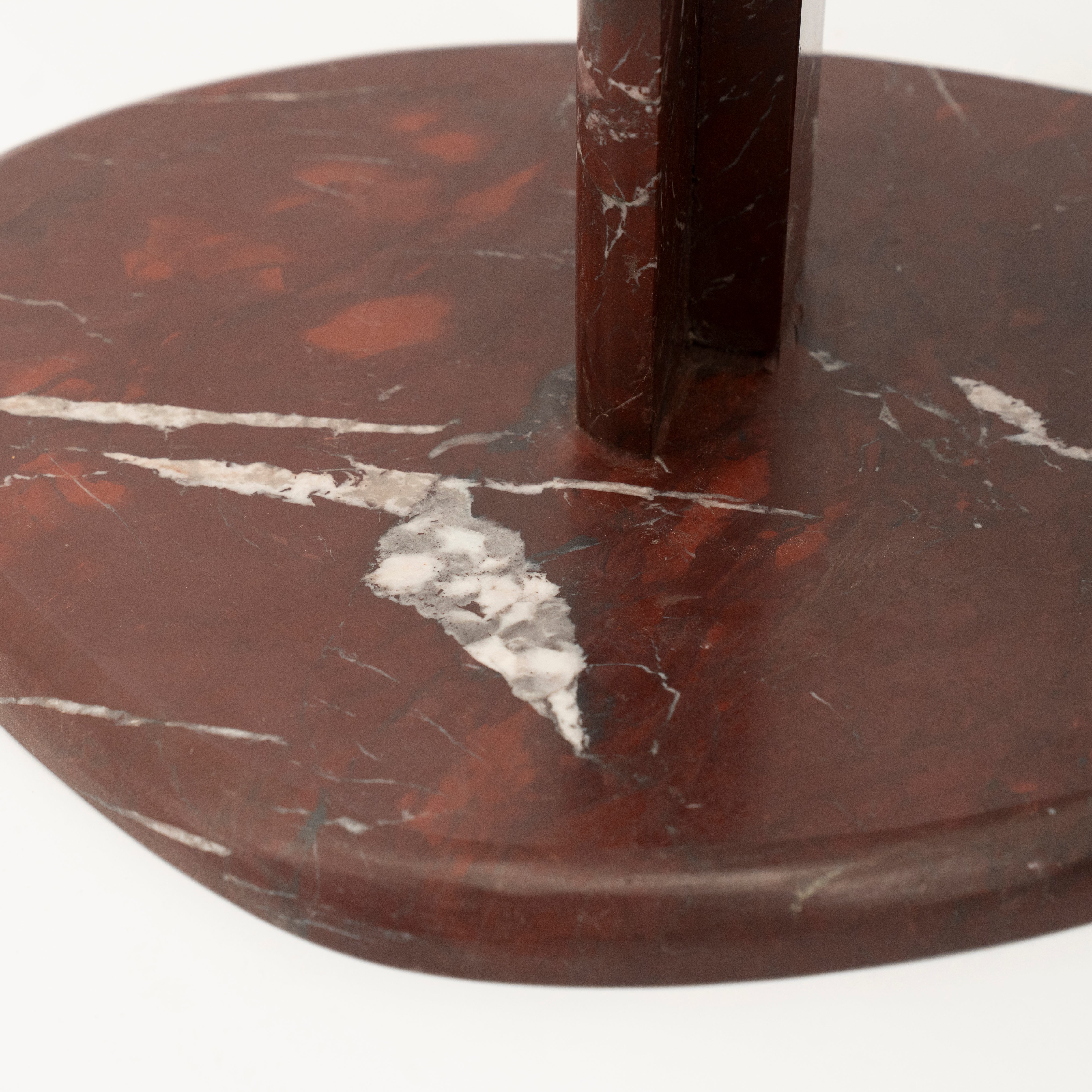 LIOR burgundy marble side table