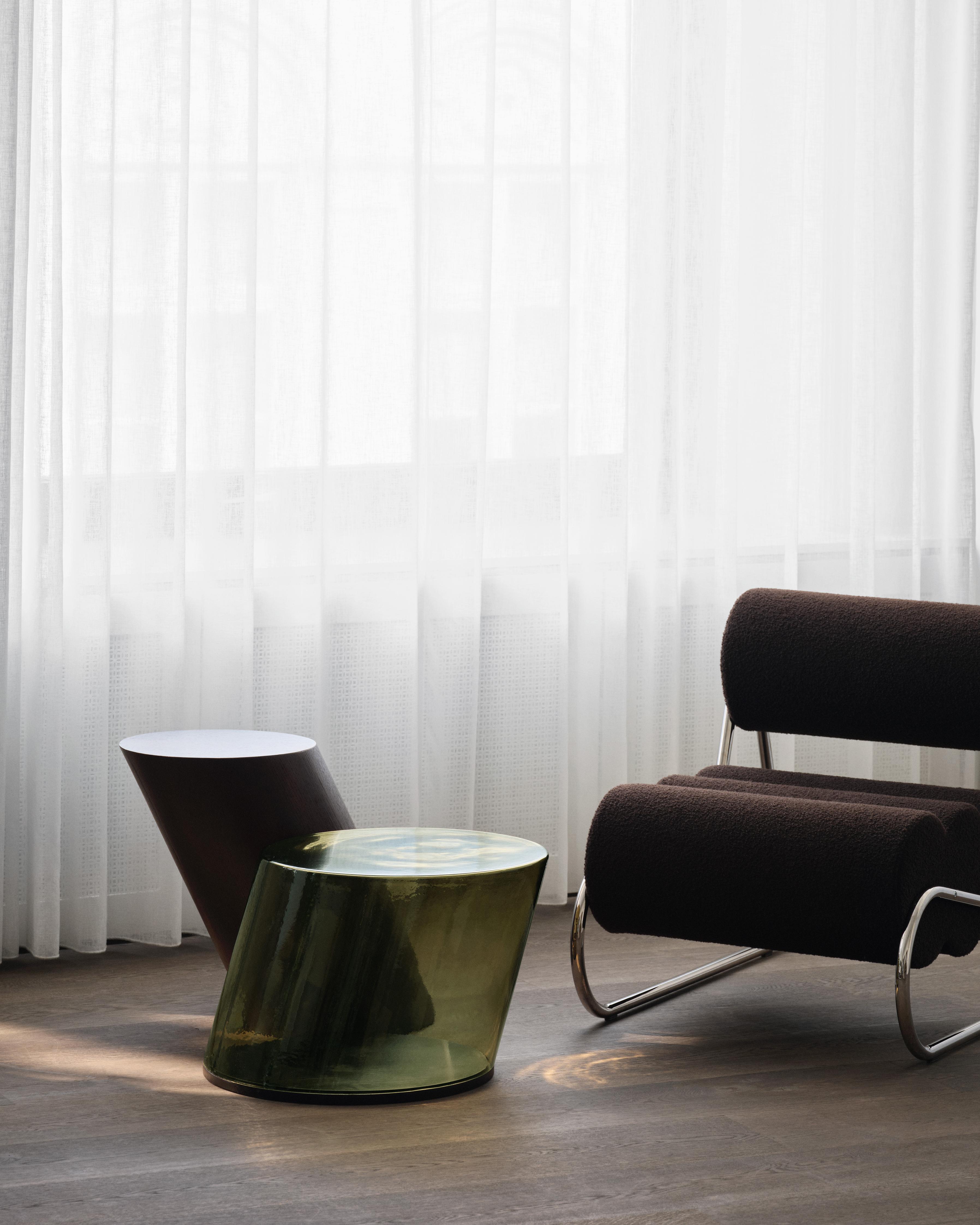 TILT Salontafel met donkergroen glas