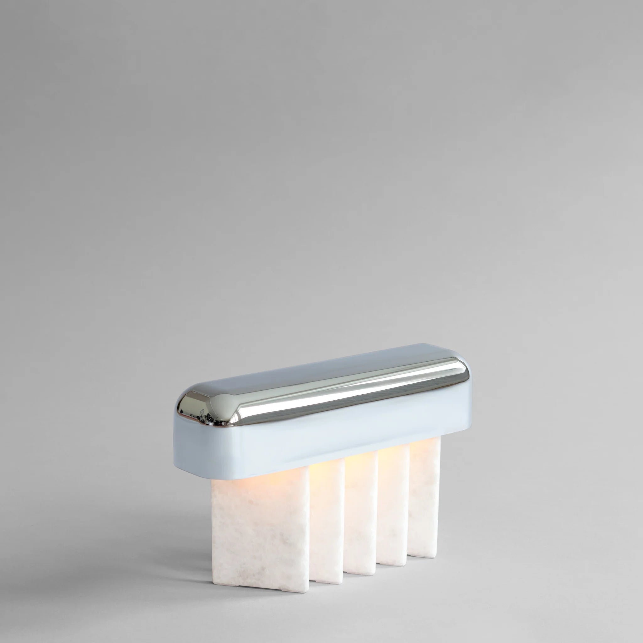 Portable lamp BEETLE white marble