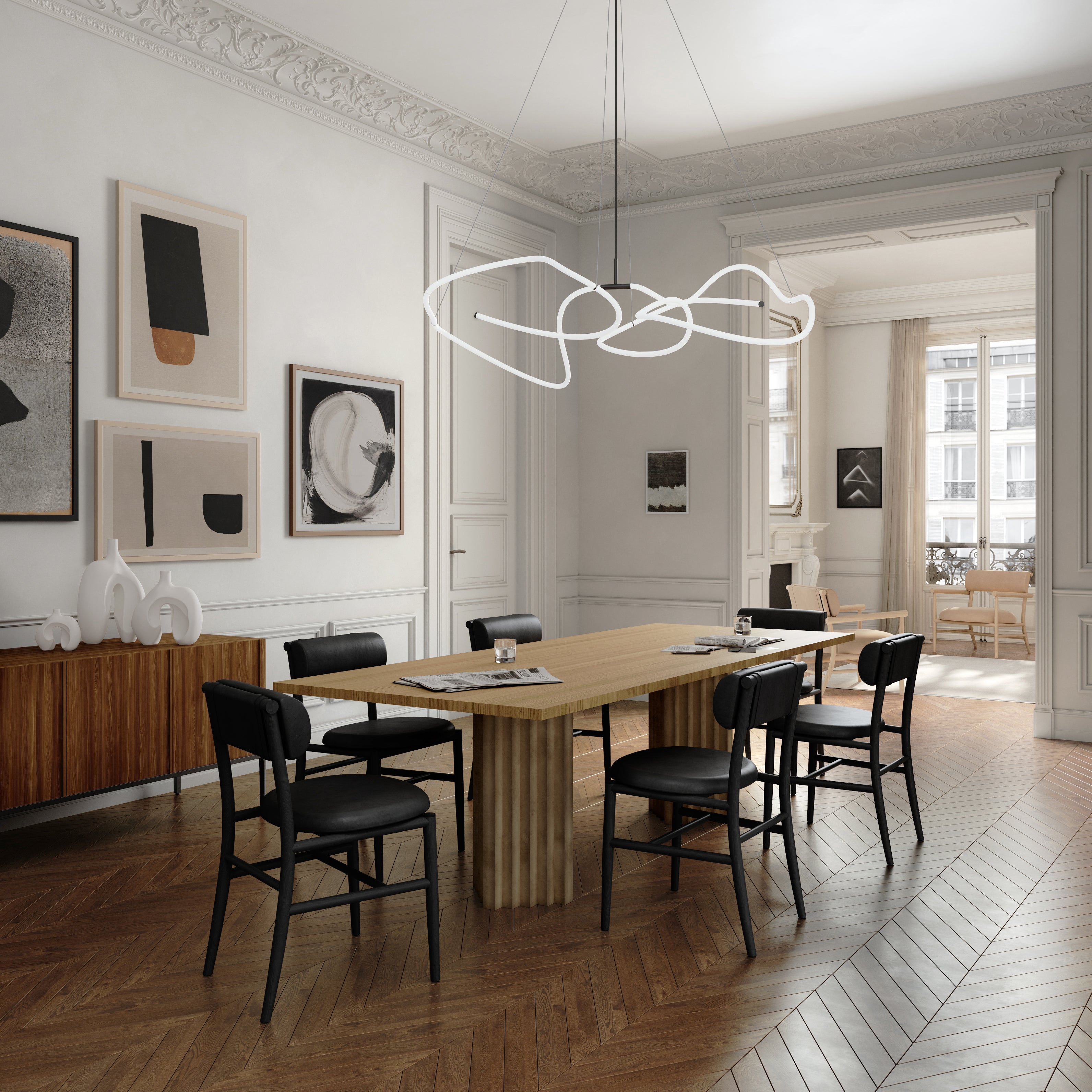 Stoel NAMA zwarte leer