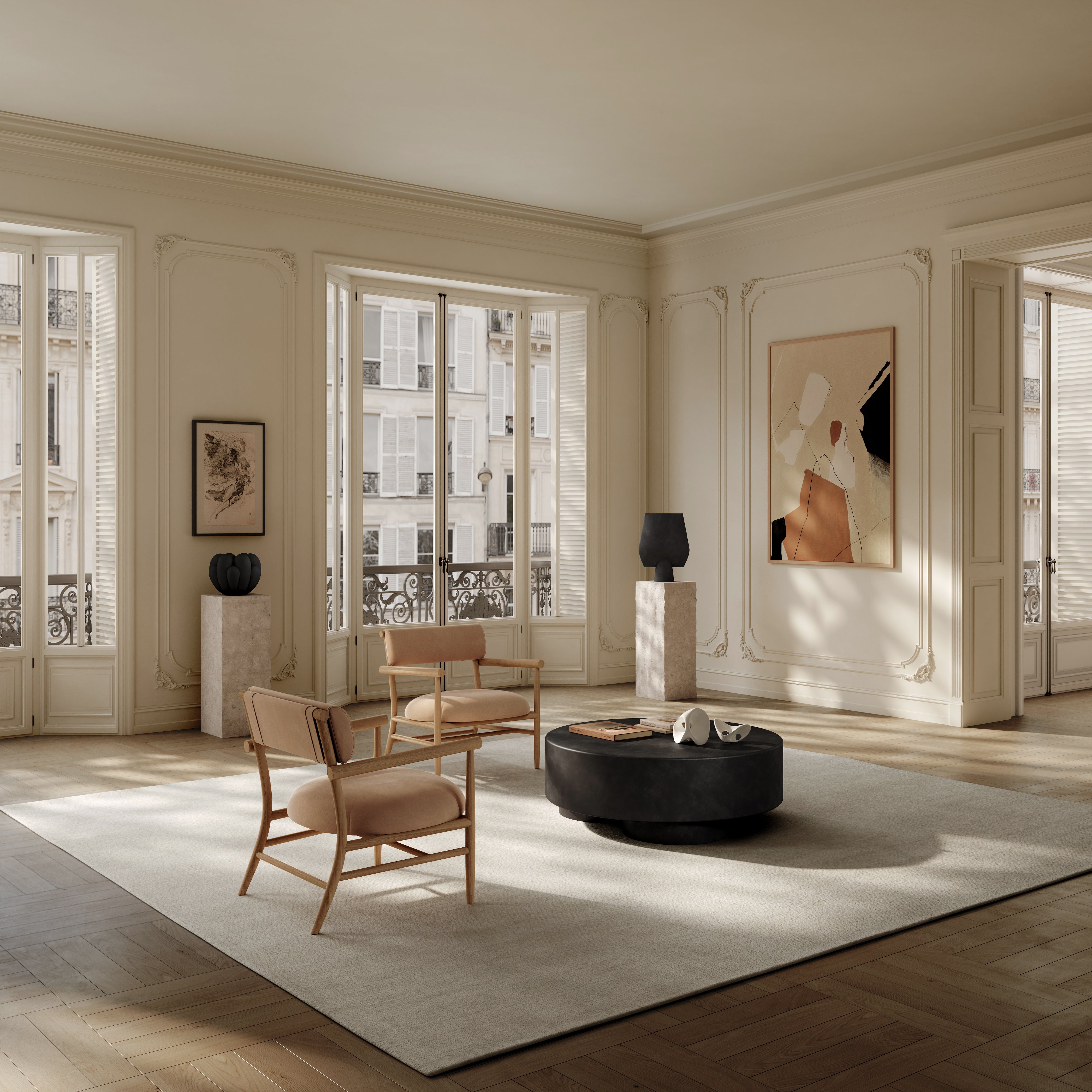 Fauteuil NAMA warme beige nubuck